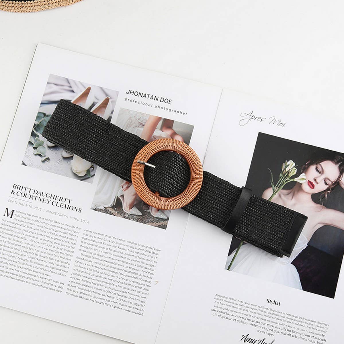 Braided Round Buckle Belt