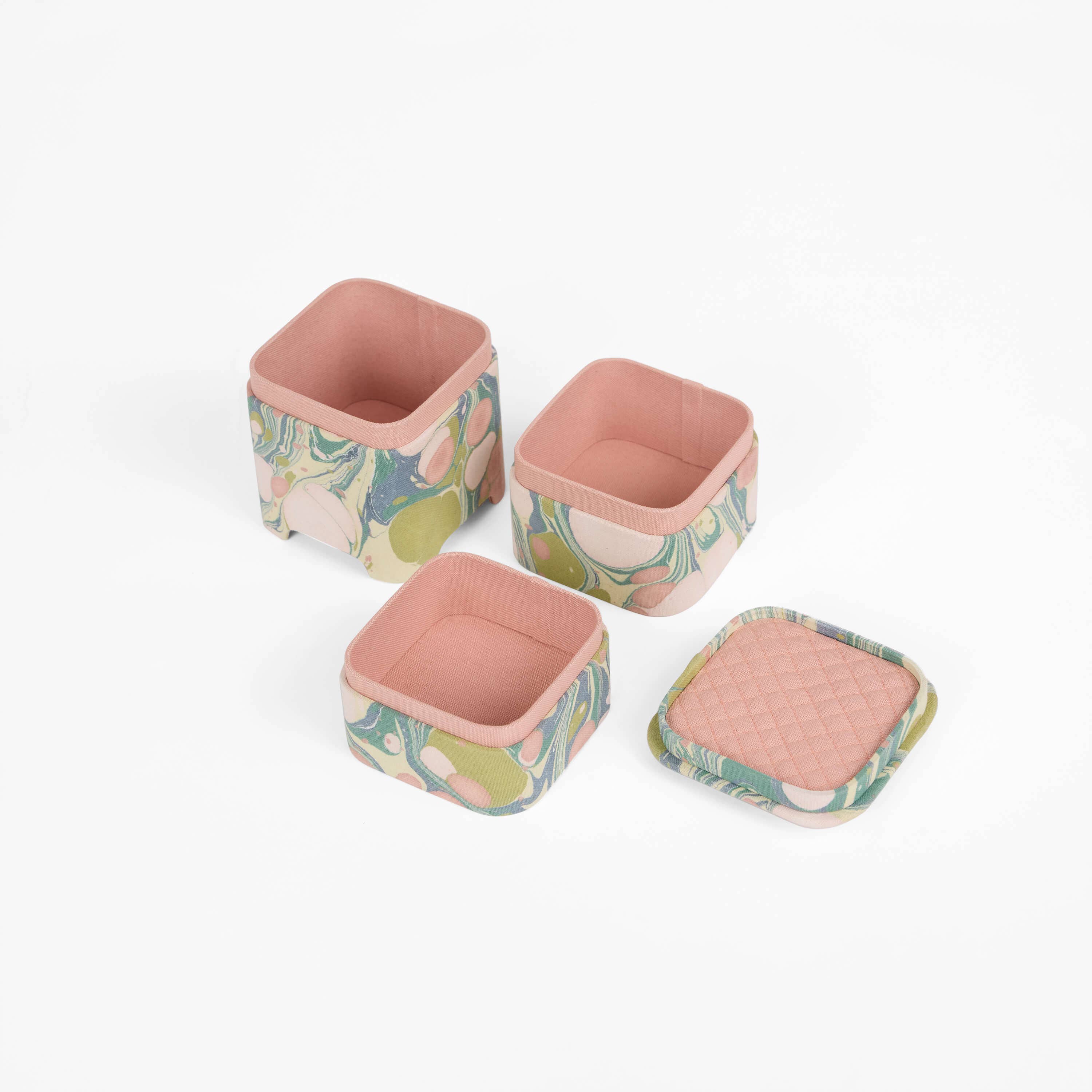 MARBLED JUBAKO BOX - MOSS BUBBLE
