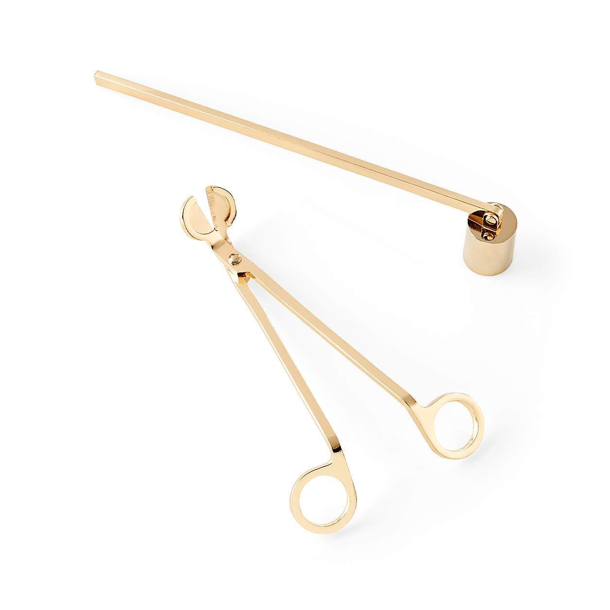 Rogue Paq Candle Accessory Gift Set: Gold Toned Wick Trimmer and Snuffer