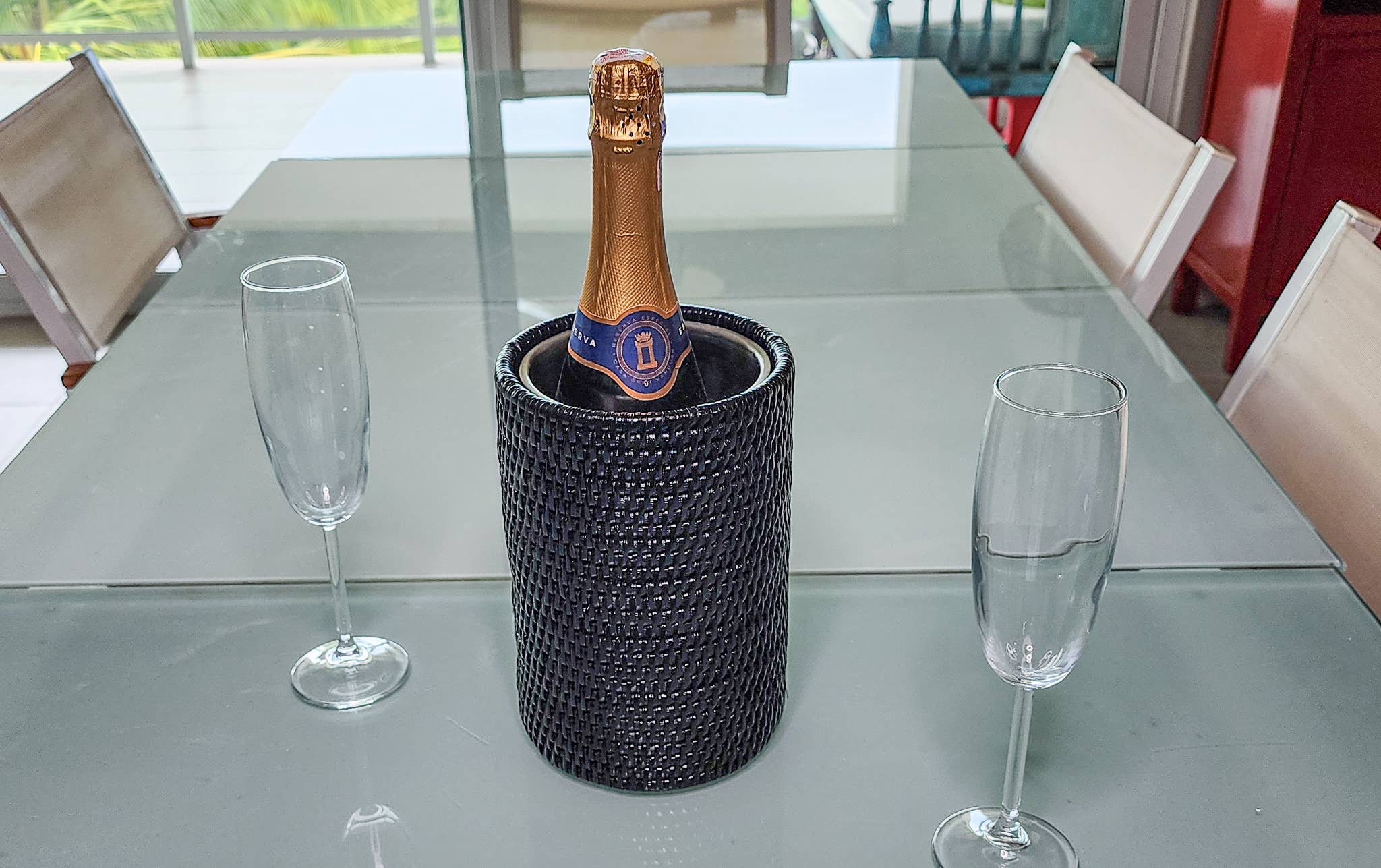 Artifacts Rattan™ Stainless Steel Wine Chiller