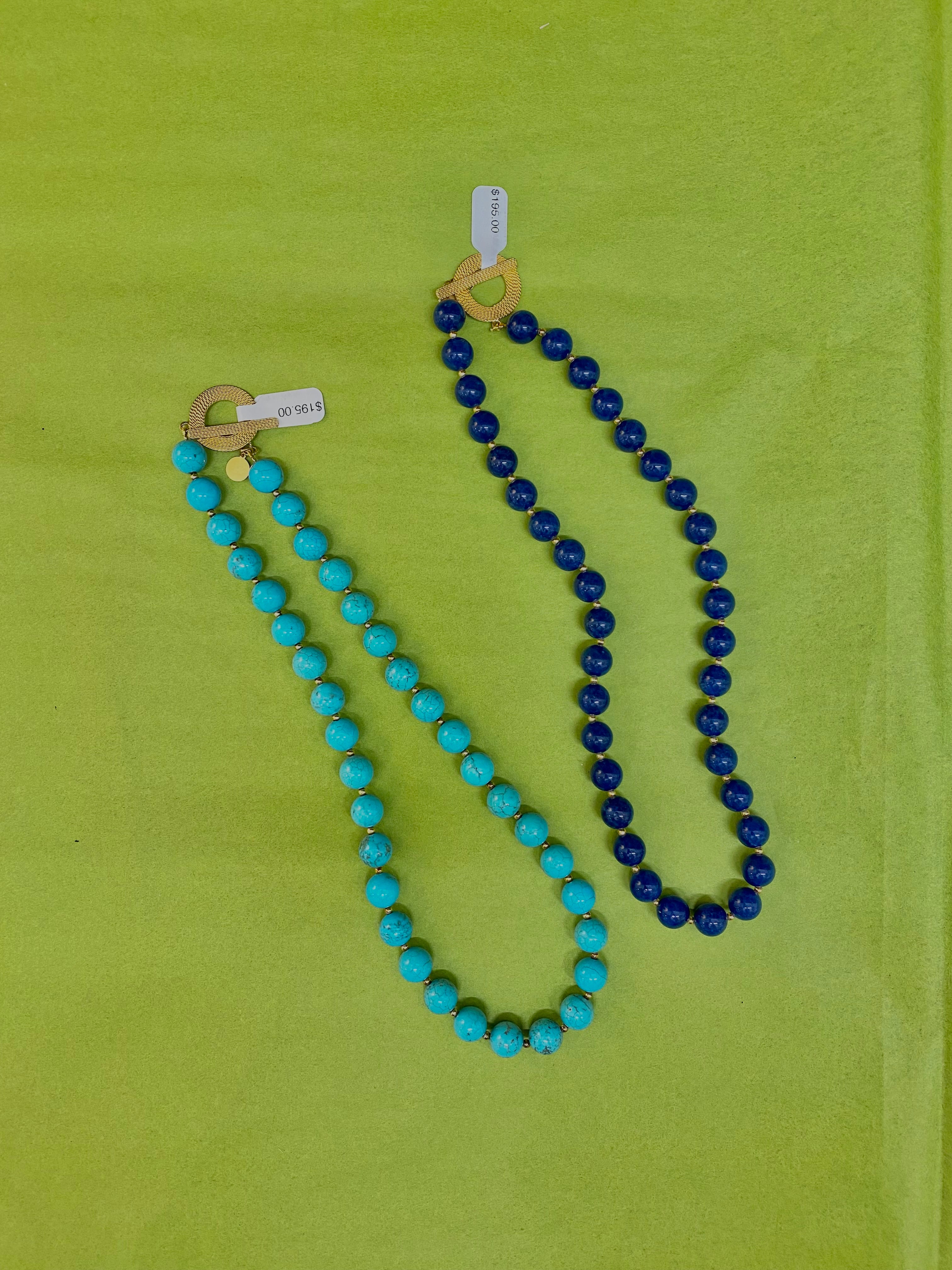 Beaded Necklace with Gold accents
