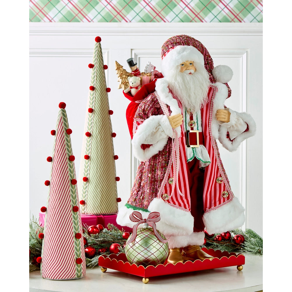 Candy Cane Stripe Seersucker Cone Trees