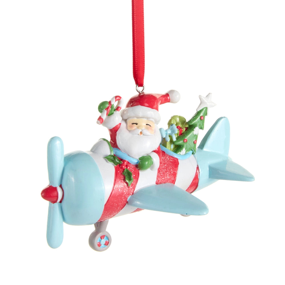 4.5" Santa's Plane Adventures Ornament