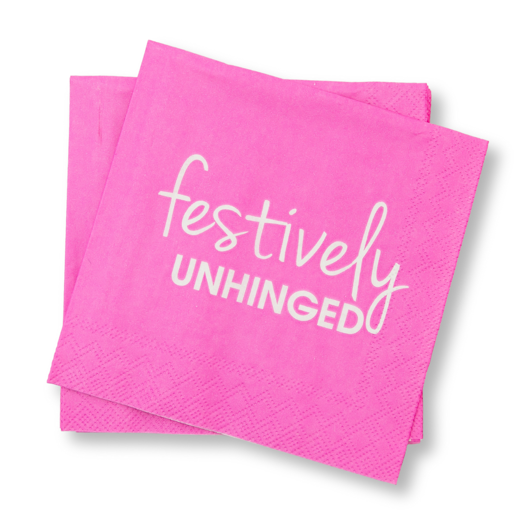 Festively Unhinged - Cocktail Napkin