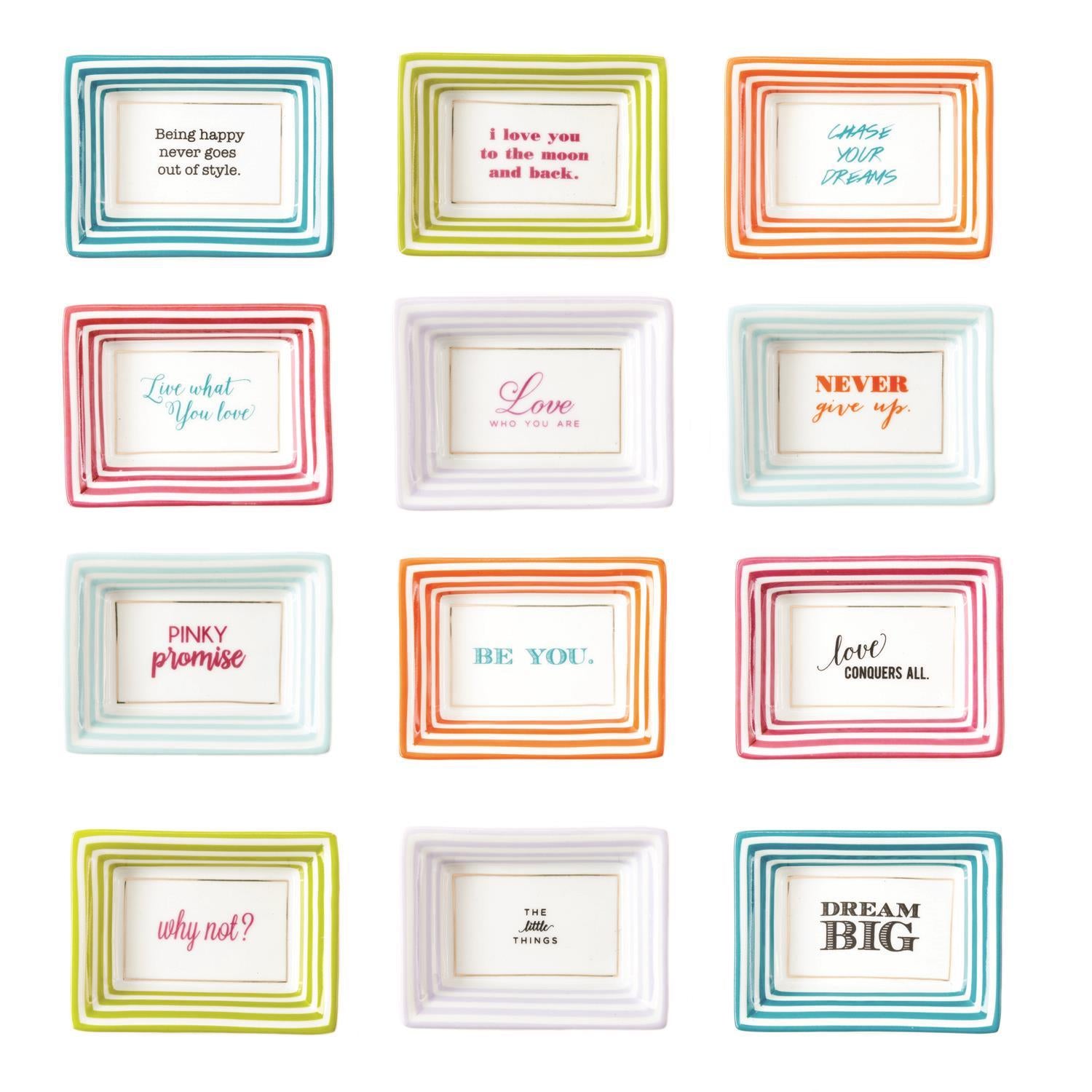 Petite Wise Sayings Trinket Tray in Gift Box