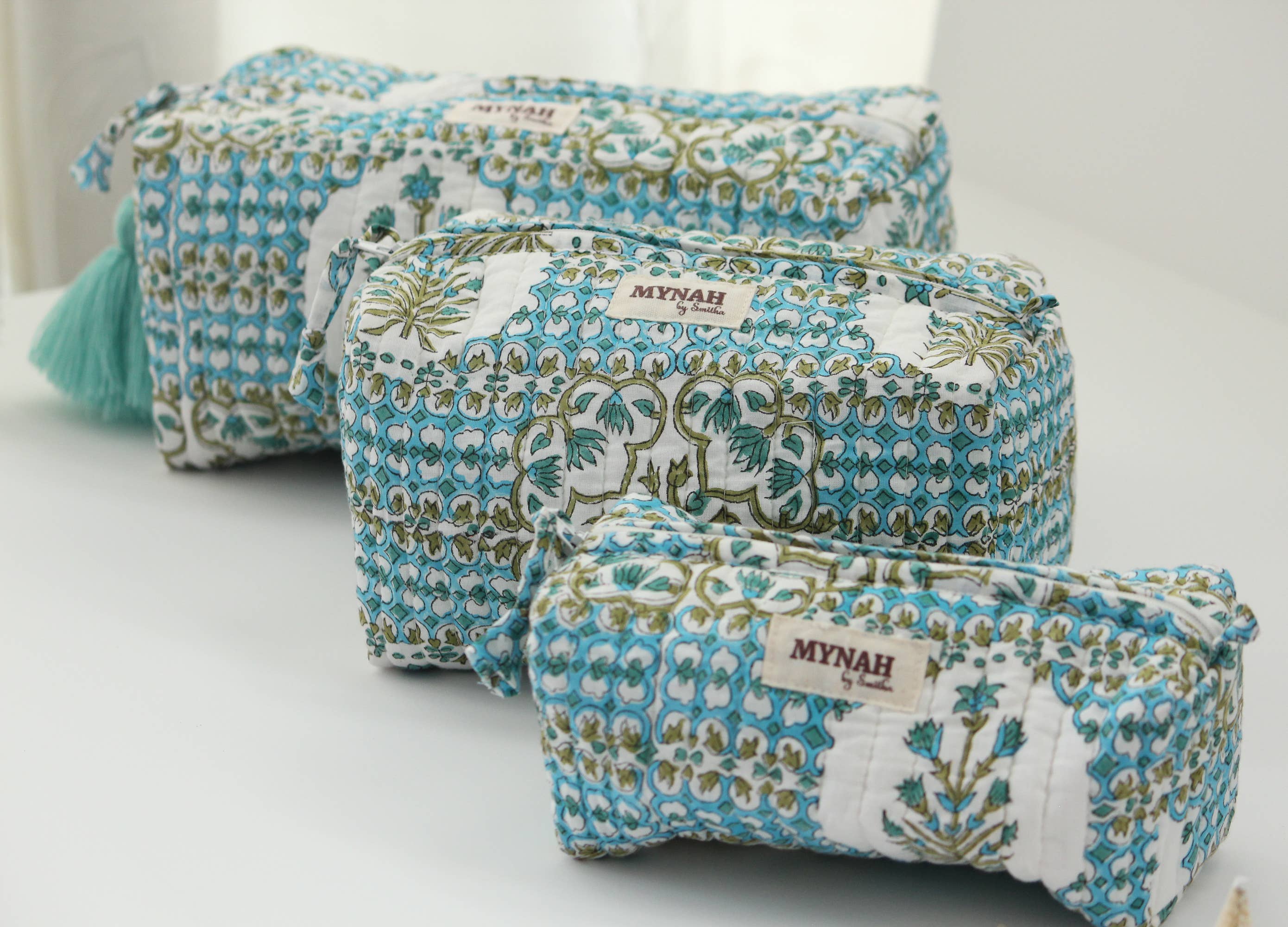 Moroccan tile print travel/make up/organizer/bag