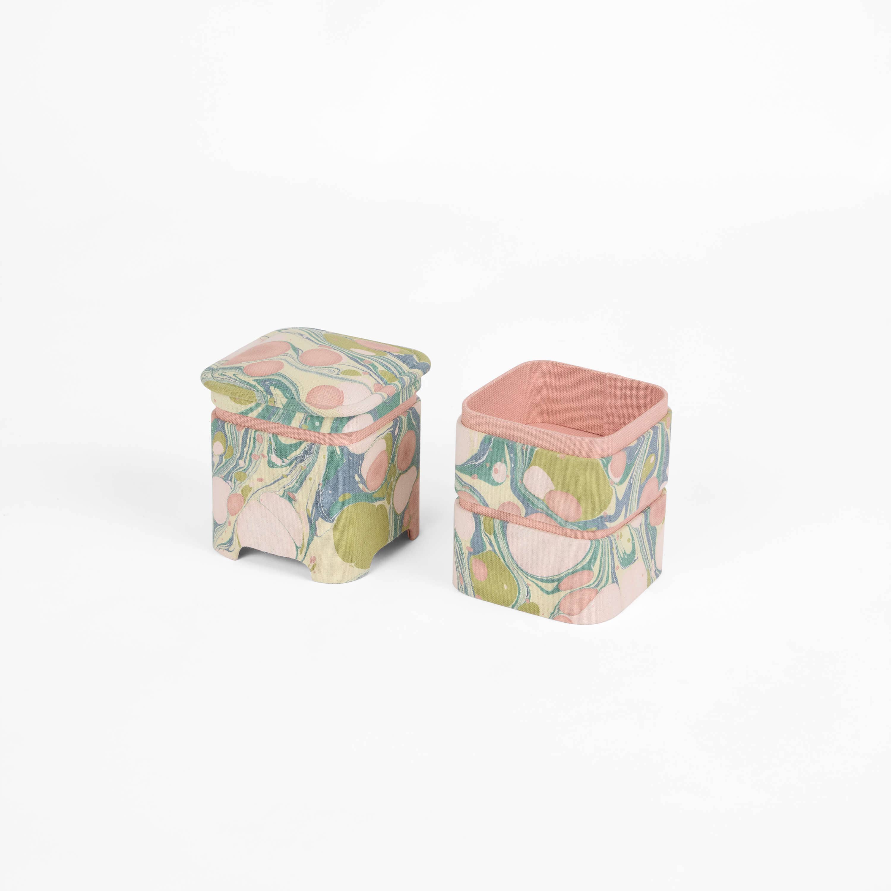 MARBLED JUBAKO BOX - MOSS BUBBLE
