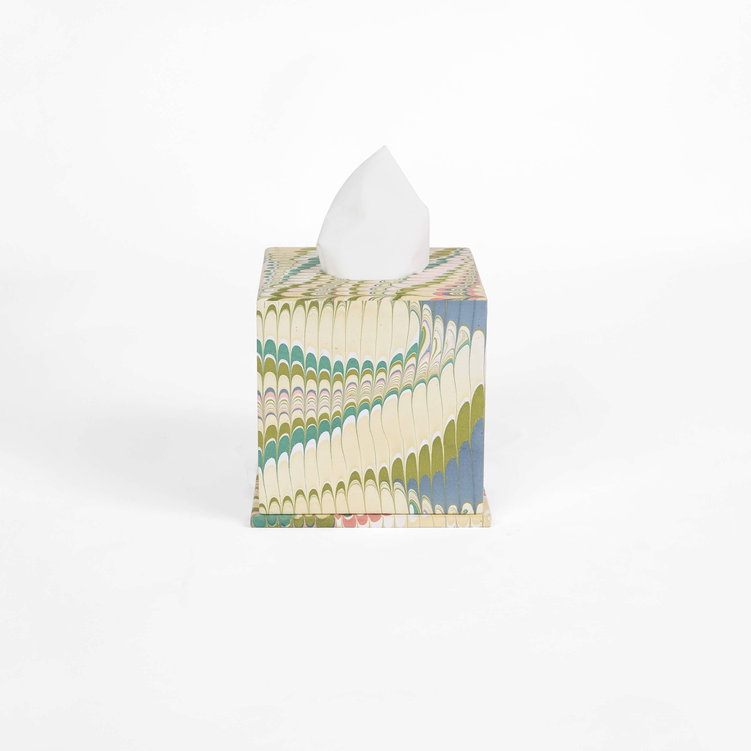 MARBLED LARGE TISSUE BOX - MOSS MOUNTAIN