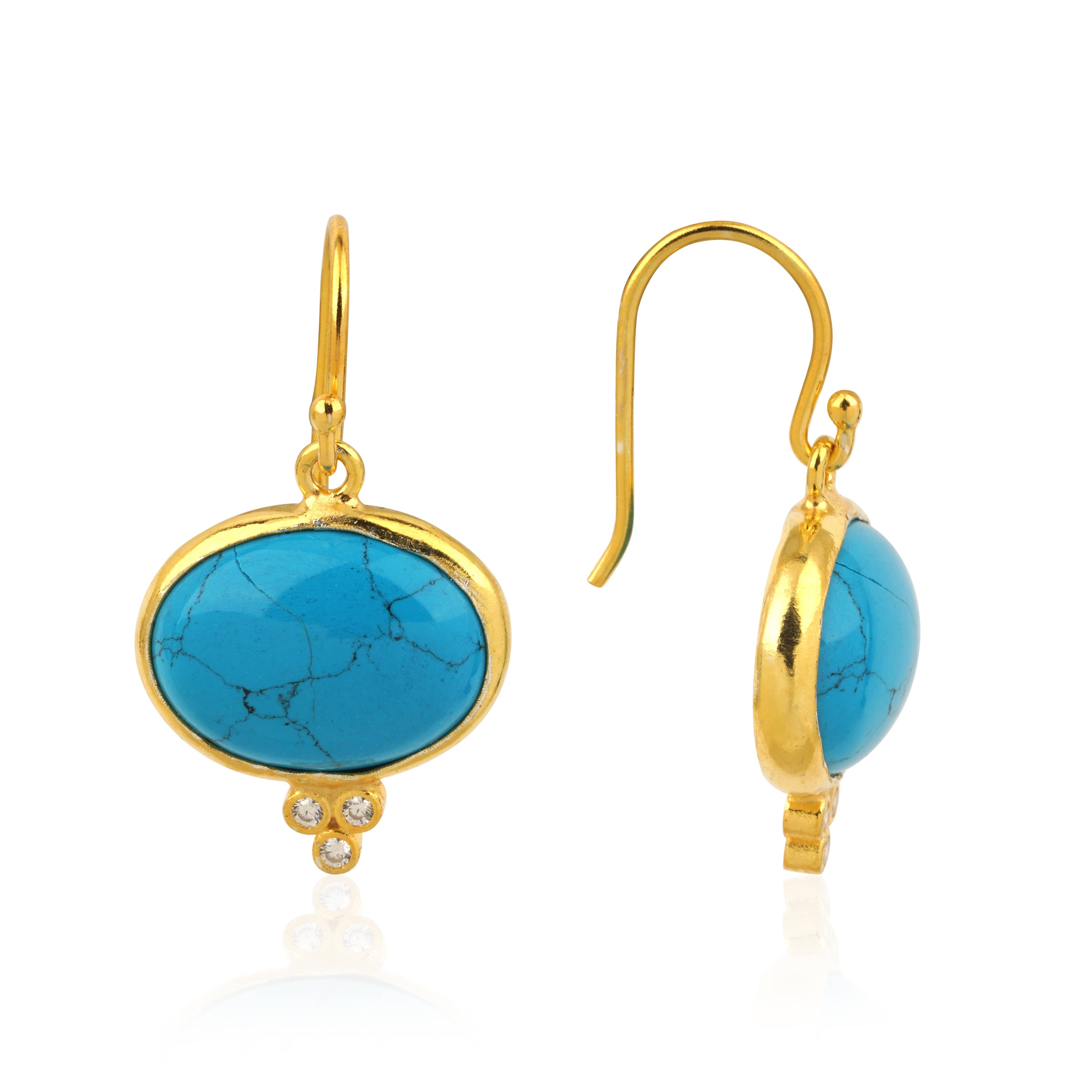SIENA EARRINGS, TURQUOISE