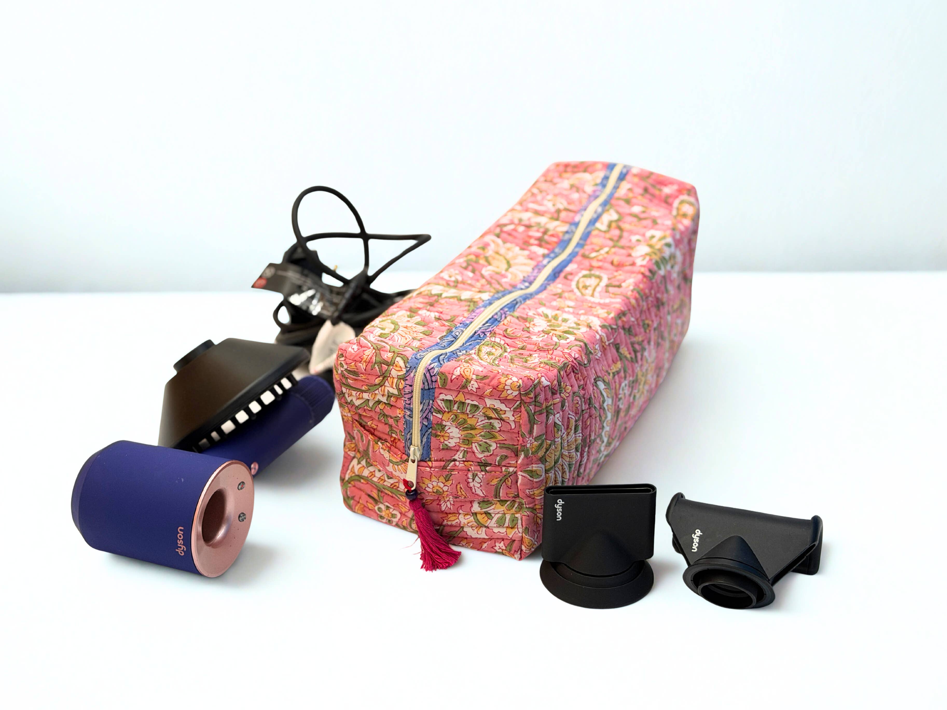 Dyson & Shark Travel Organizer Bag- Pink Floral