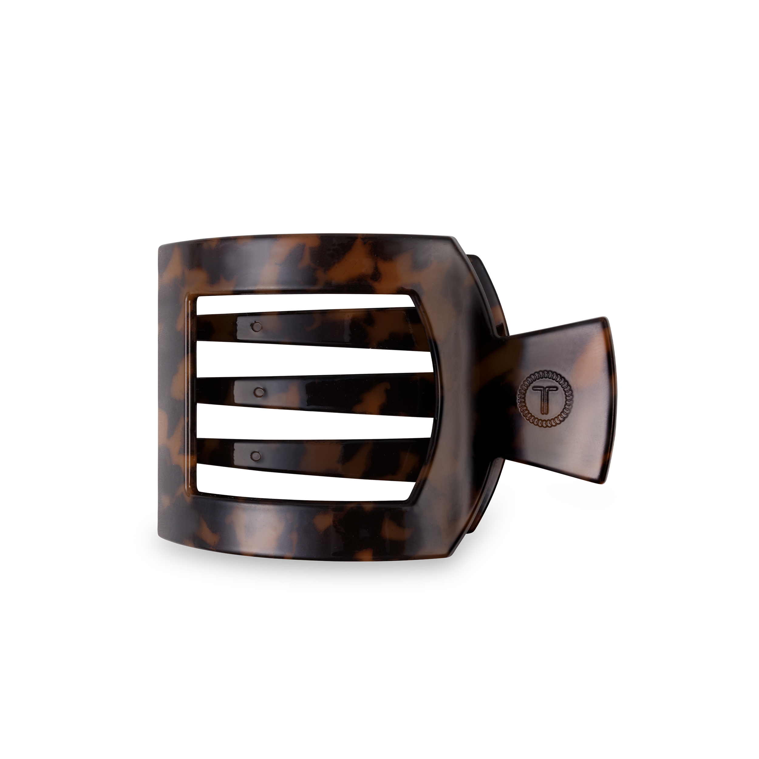 Tortoise Medium Flat Square Hair Clip