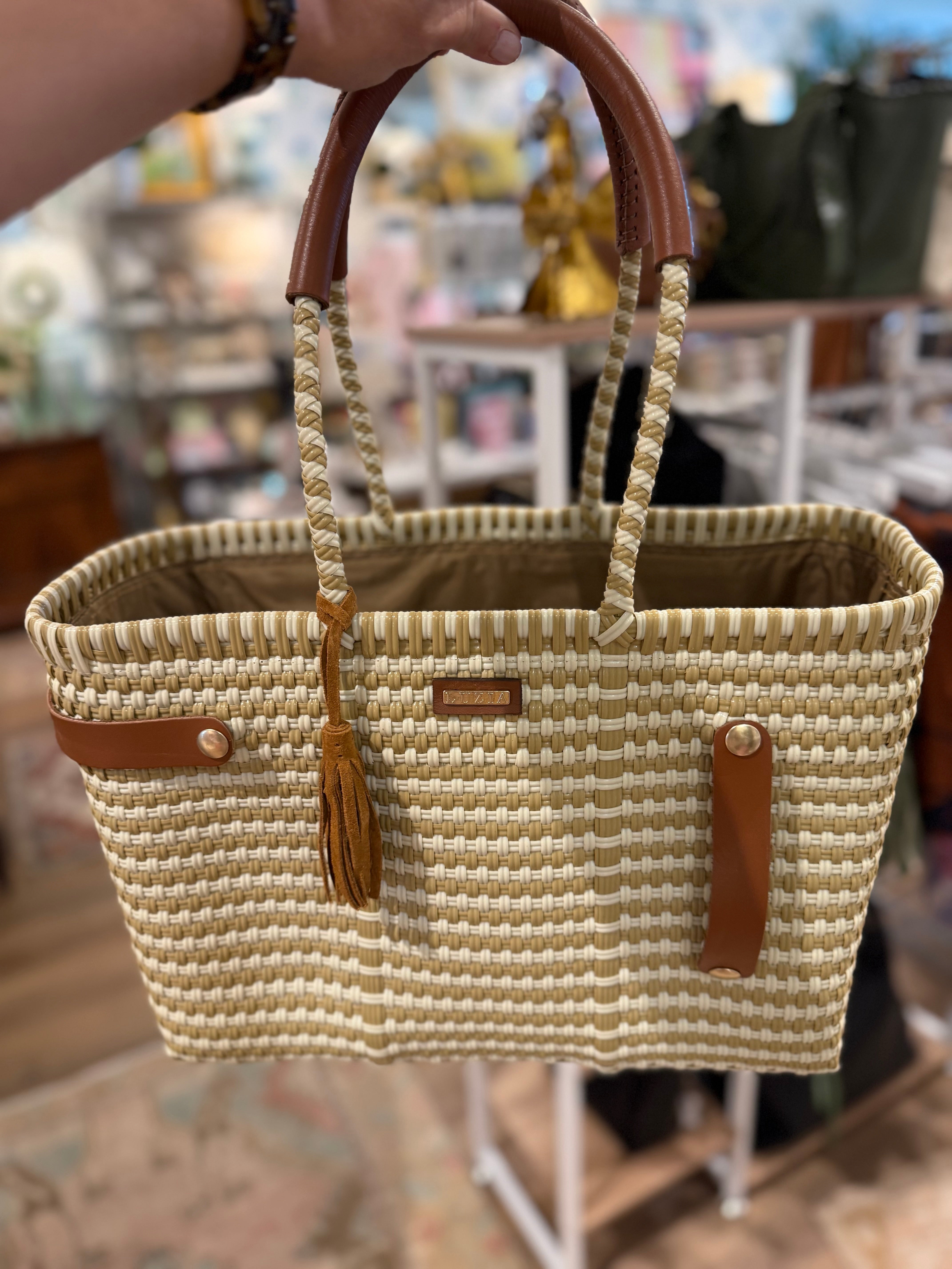 Basket Lines Cappuccino Beige