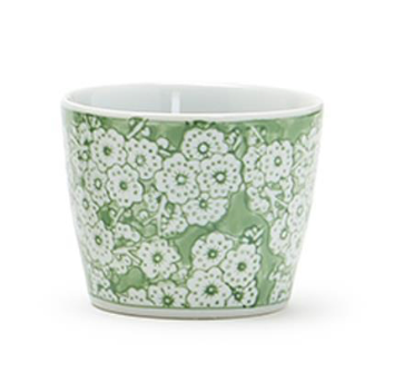 Green Hand-Painted Porcelain Cachepot