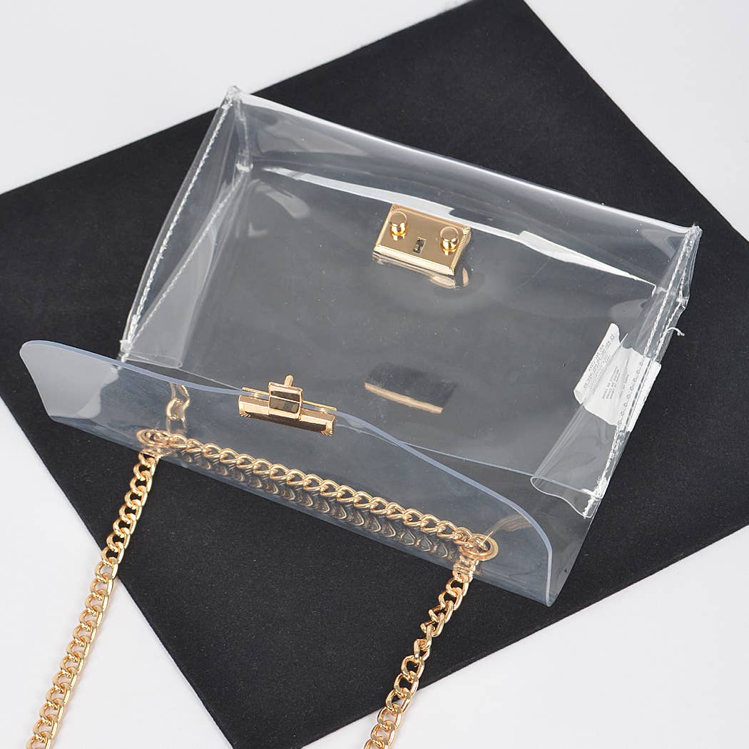 Transparent Chain Crossbody Bag