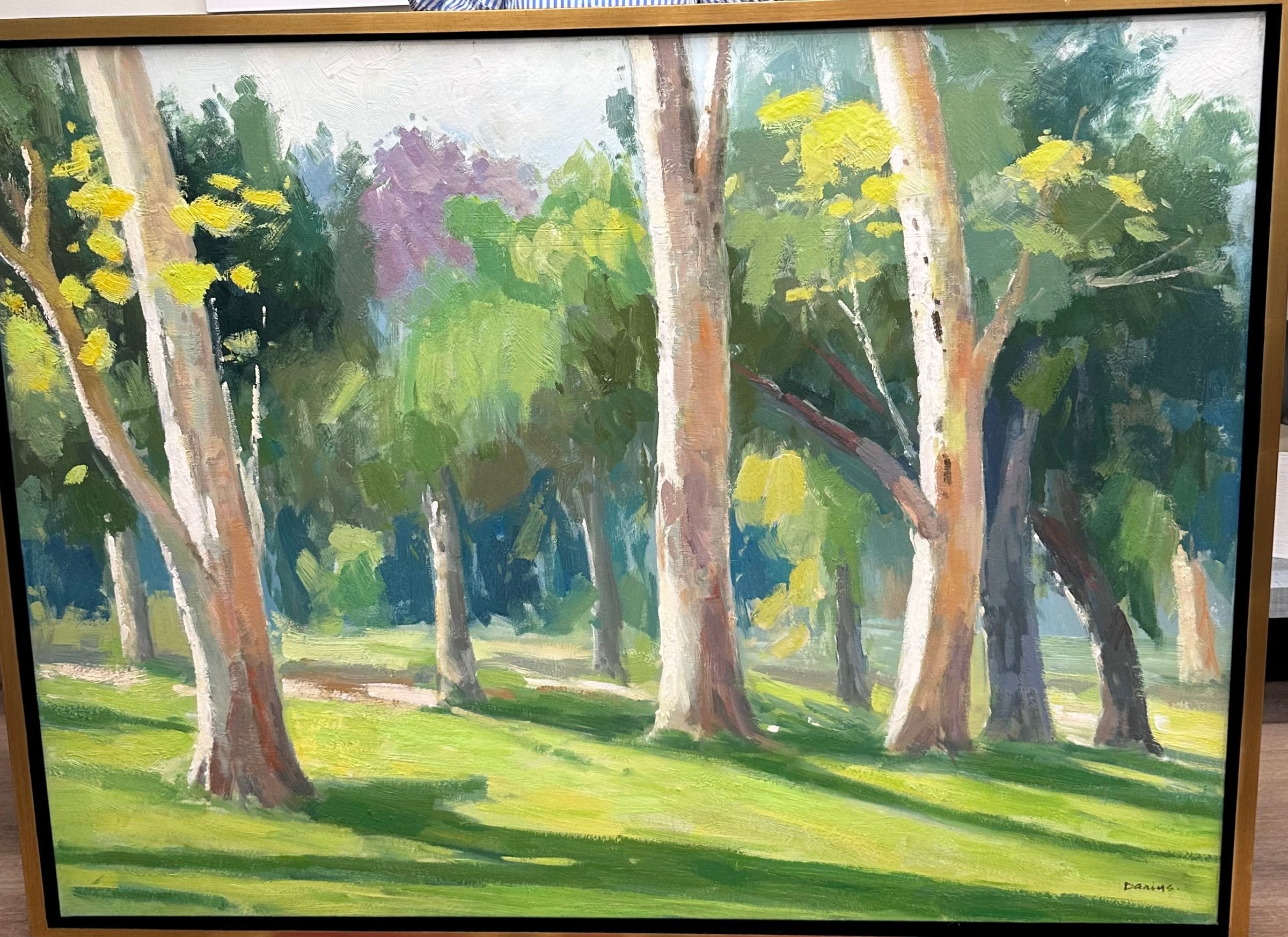 A Sunny Walk in the Woods Painting, 36x48