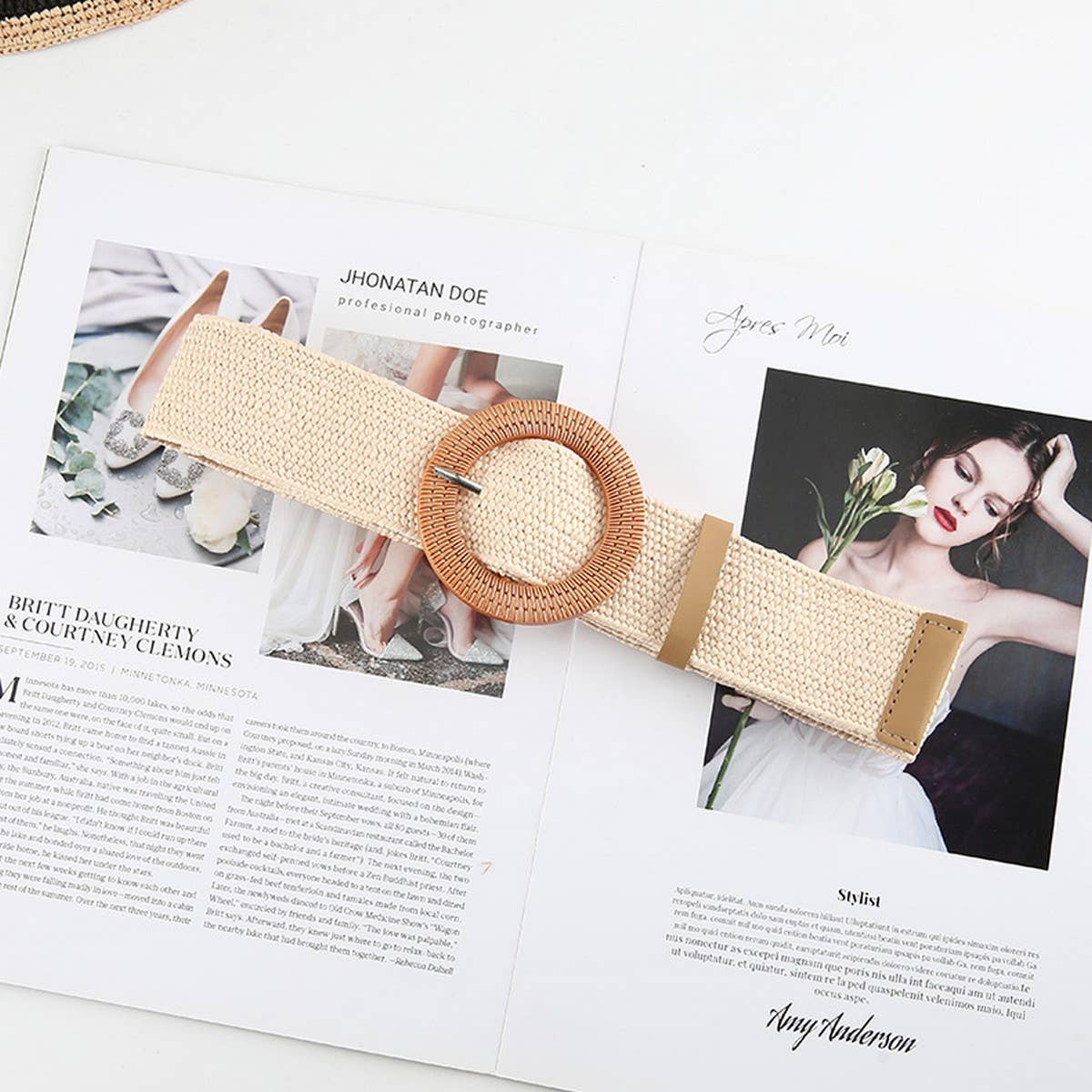 Braided Round Buckle Belt