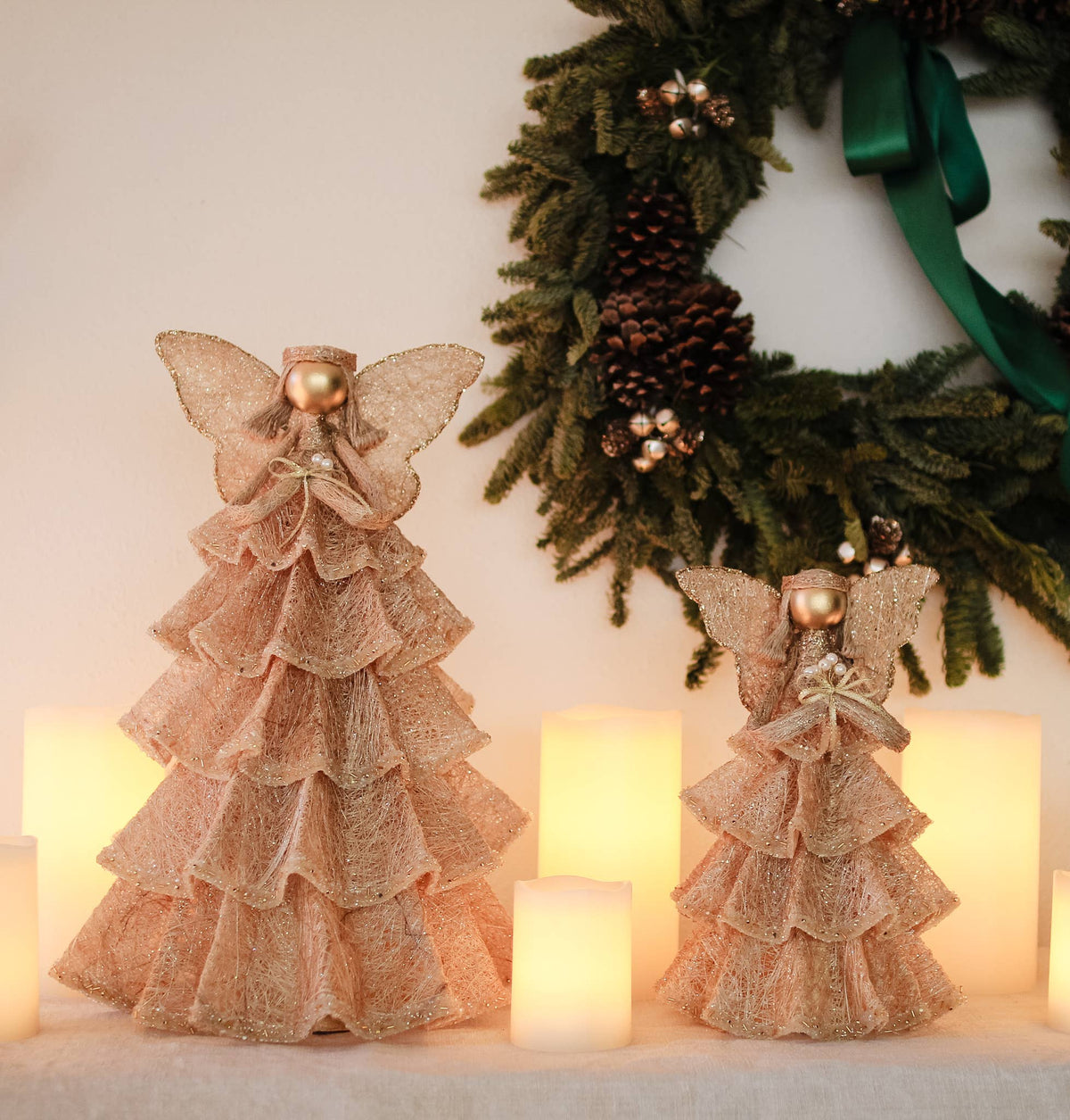 Tabletop/Tree Topper Noelle Angel (Nat/Gold)