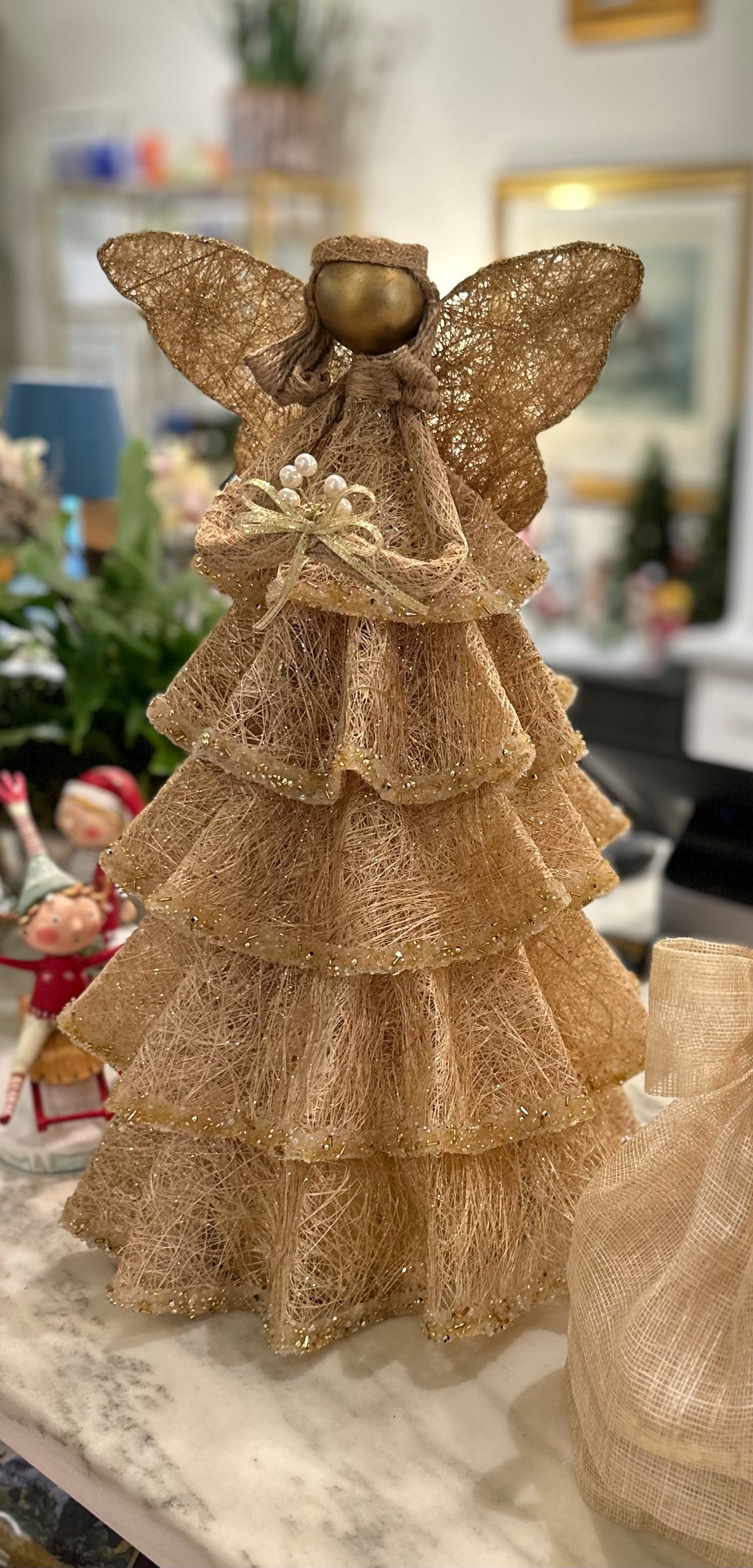 18" Tabletop/Tree Topper Noelle Angel