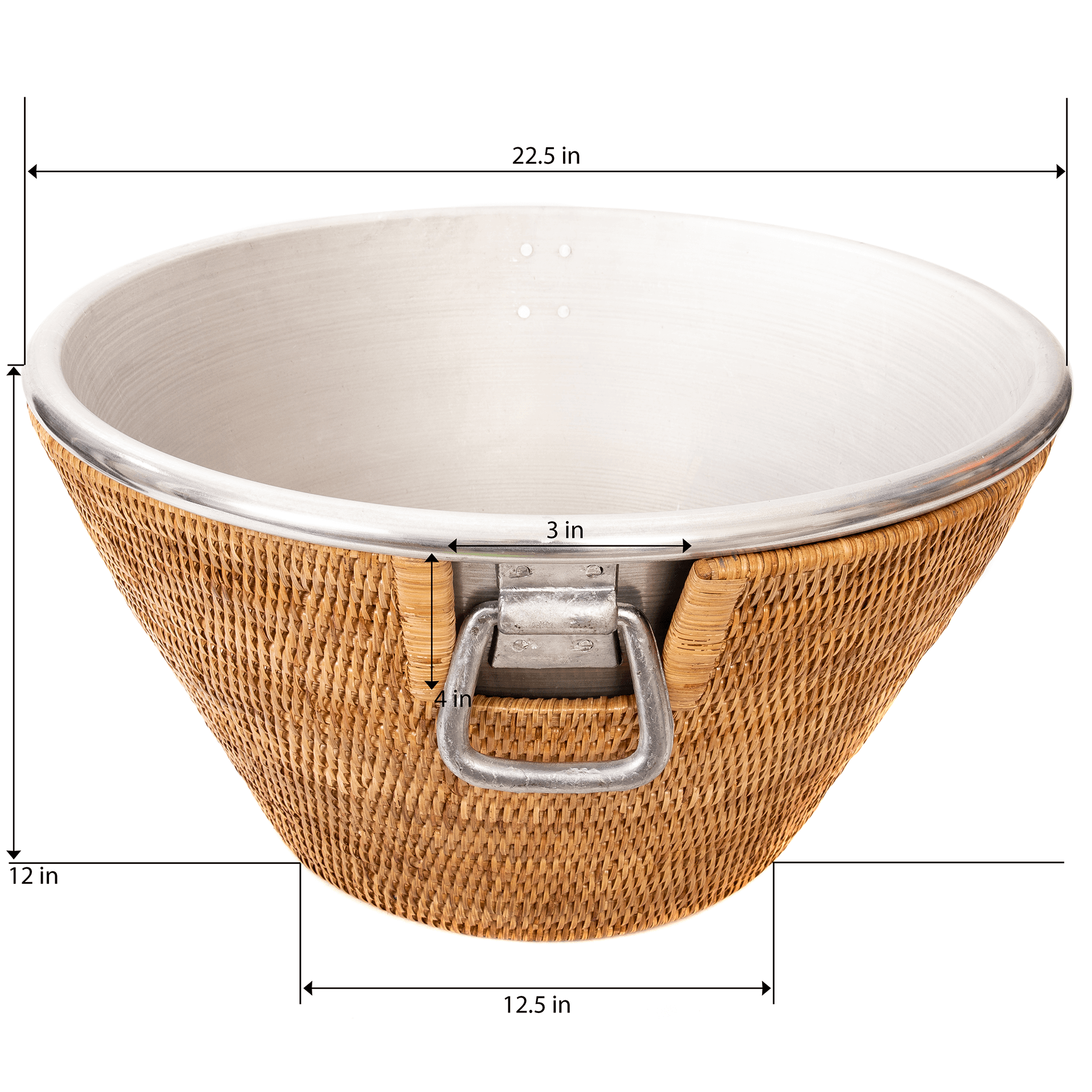 Rattan Aluminum Ice Tub – Beverage Cooler
