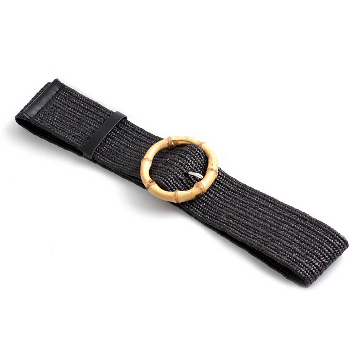 Round Buckle Stretch Belt