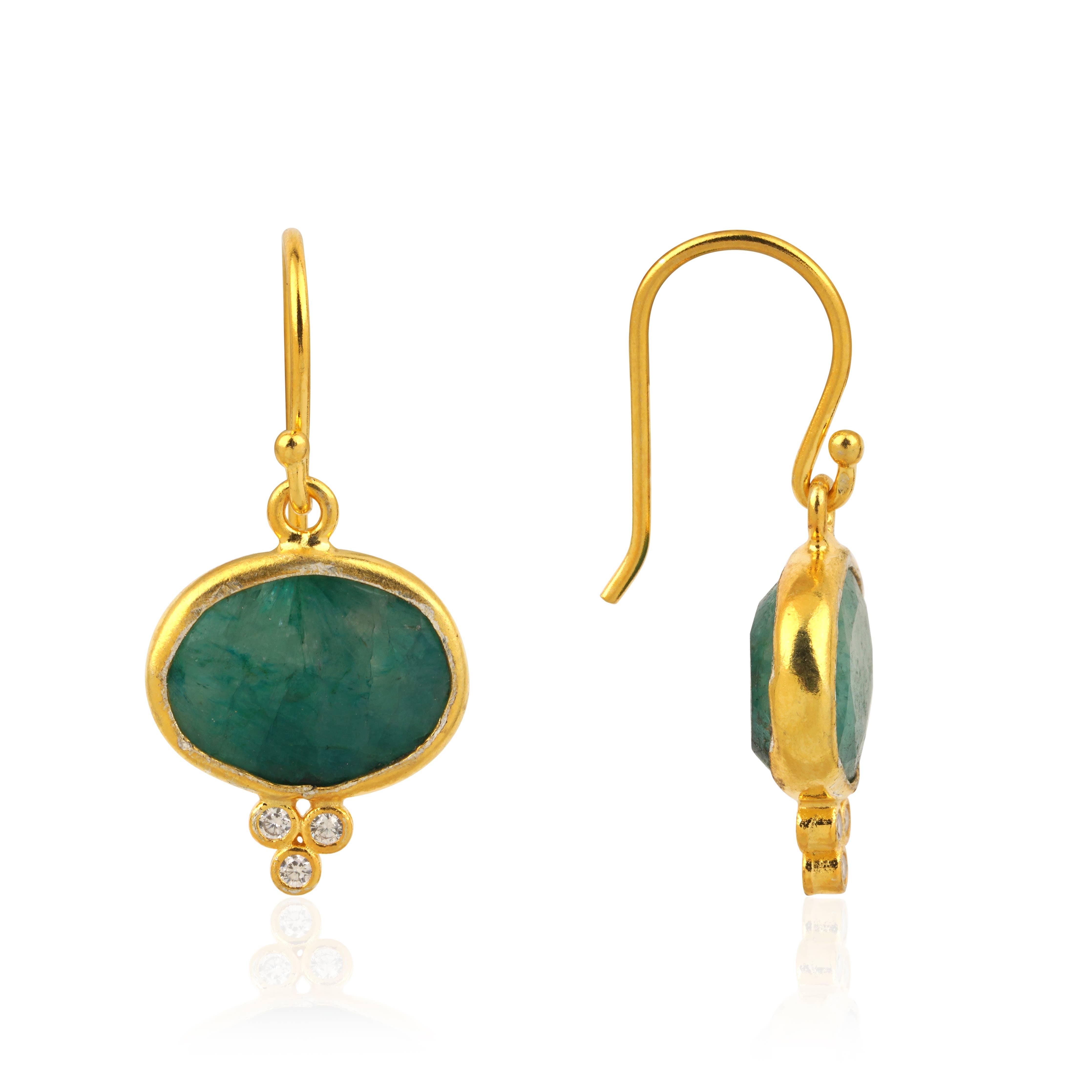 SIENA EARRINGS, EMERALD