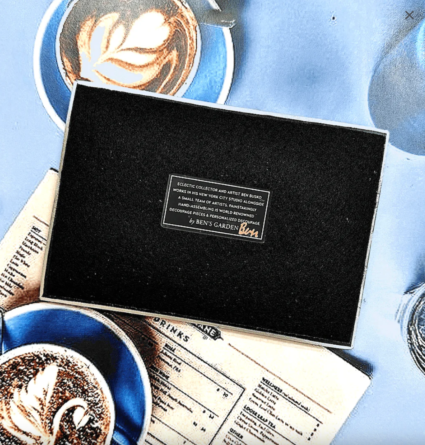 I Could Give Up Shopping Decoupage Glass Tray