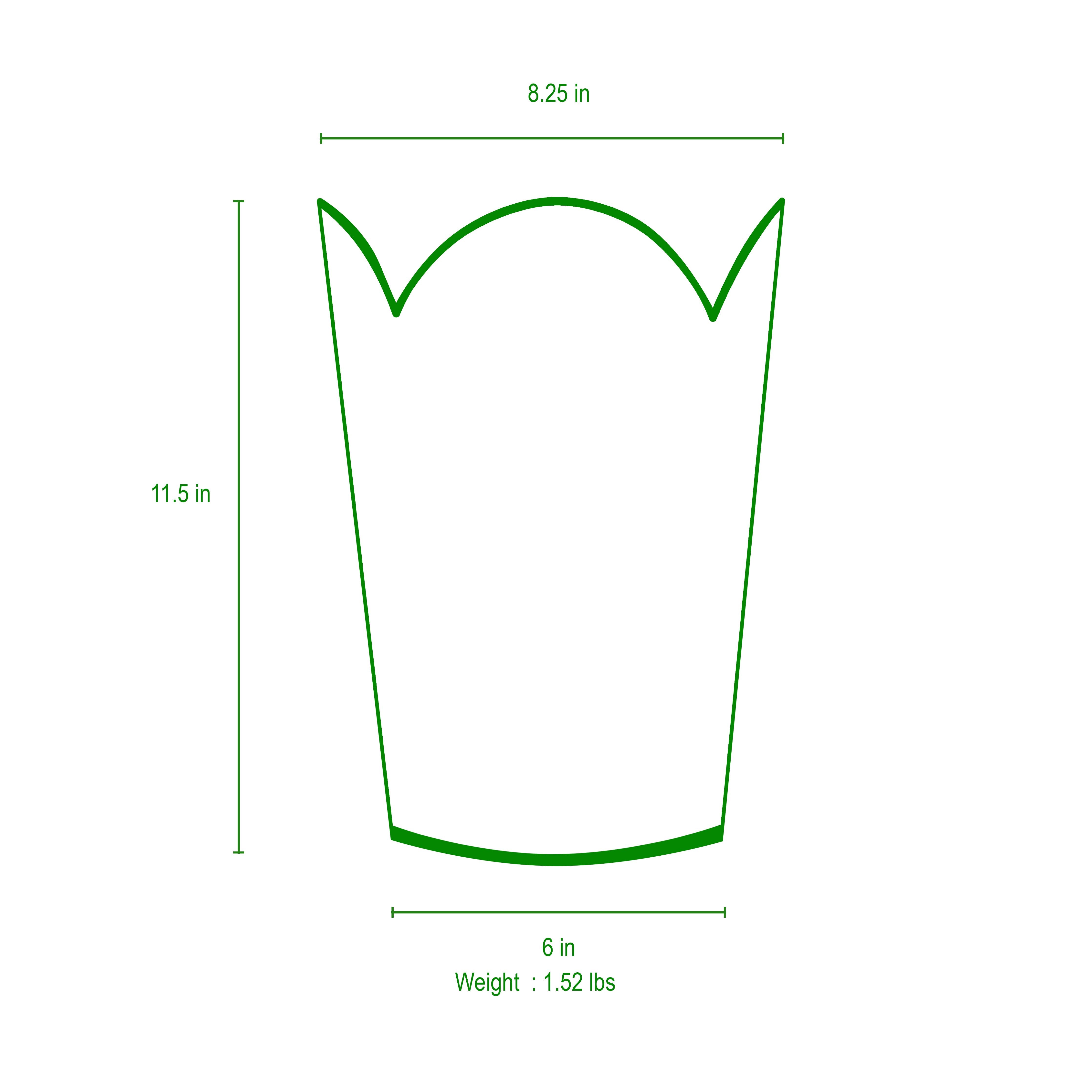 Marigold Lattice Enameled Tulip Wastebasket
