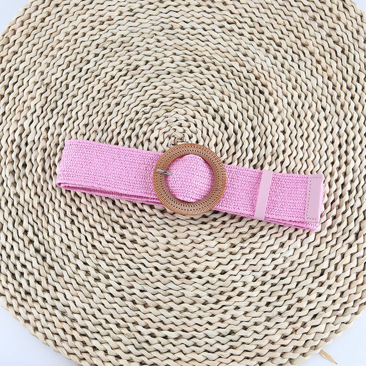 Braided Round Buckle Belt
