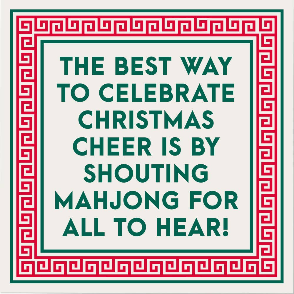 Mahjong Holiday Cocktail Napkins | Shouting Mahjong