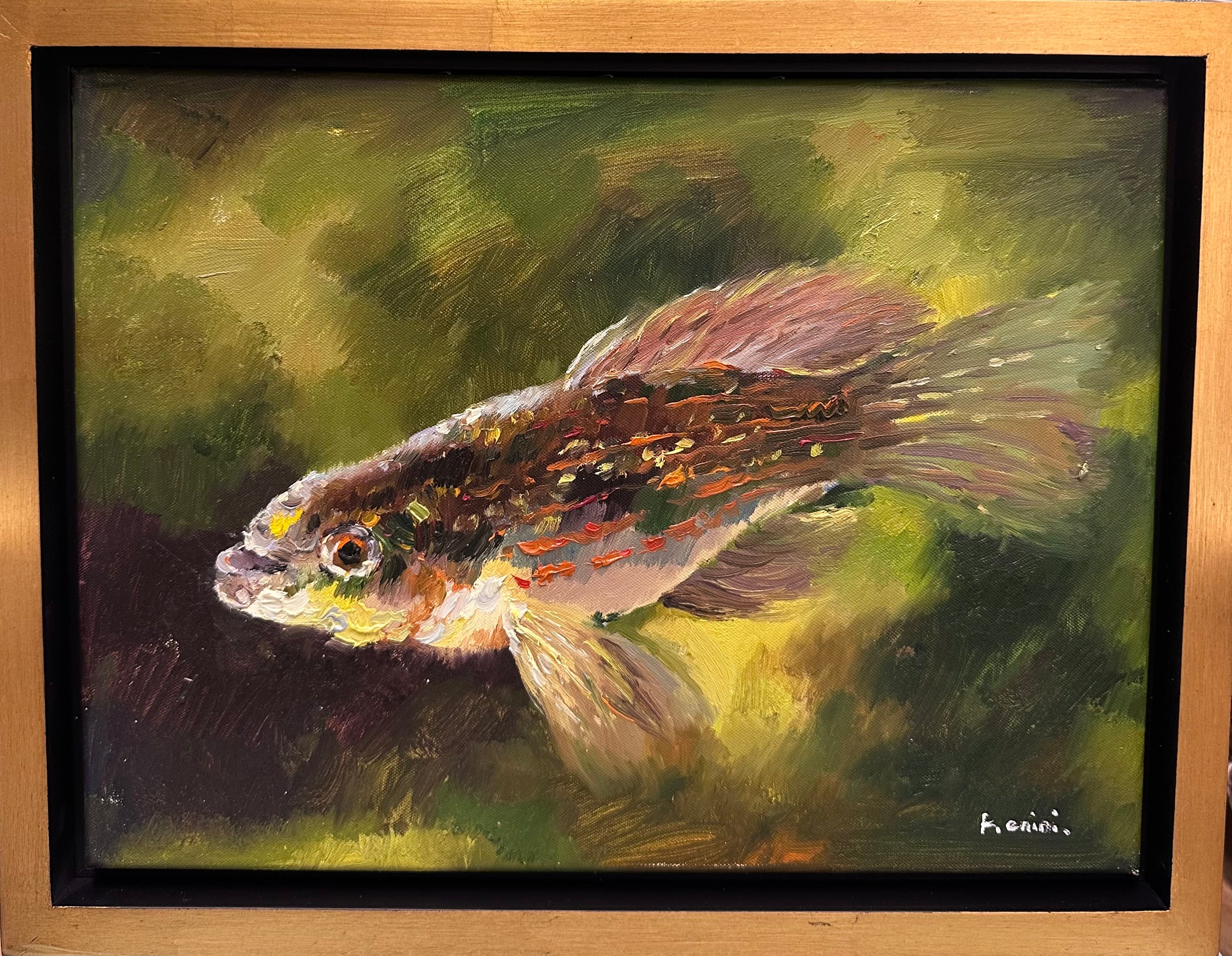 Red Fish Original Art 12x16