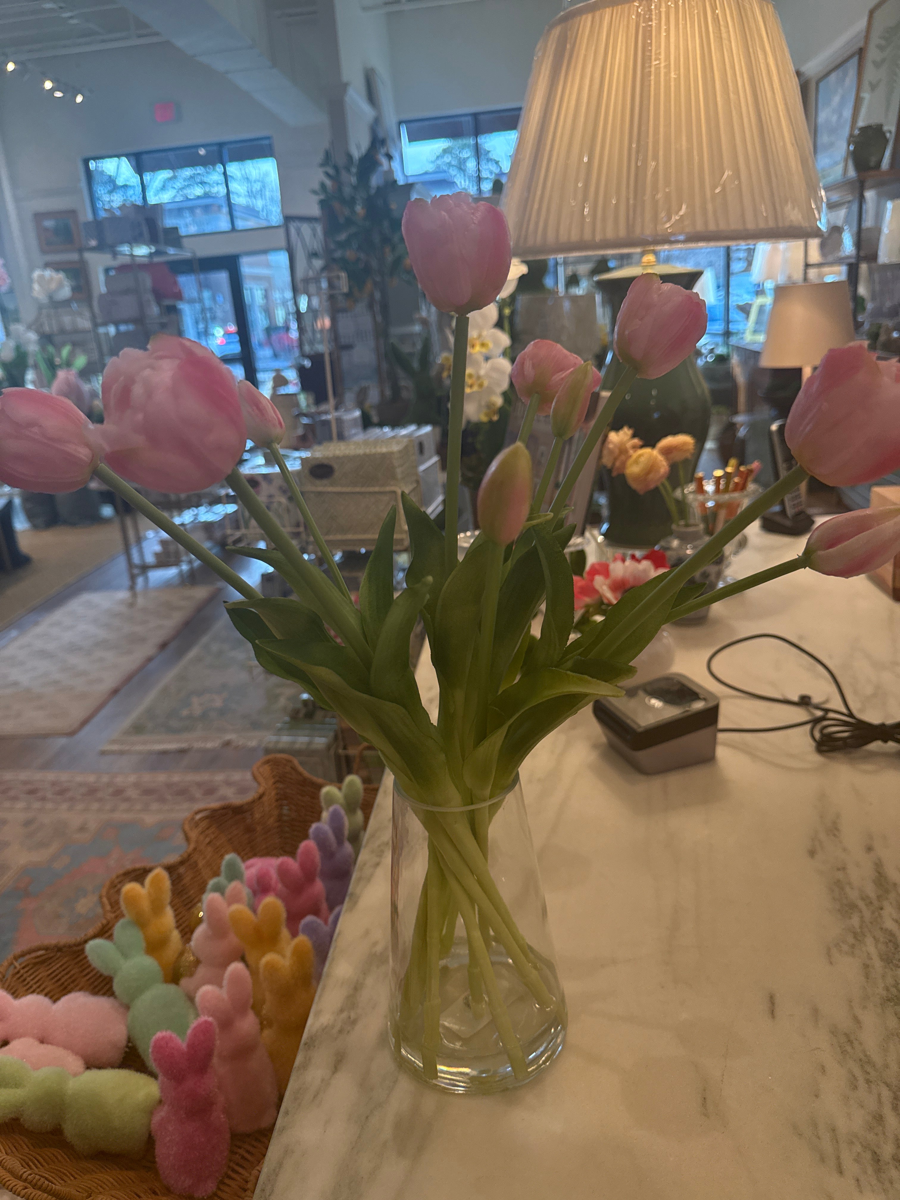 Faux Tulips in Vase