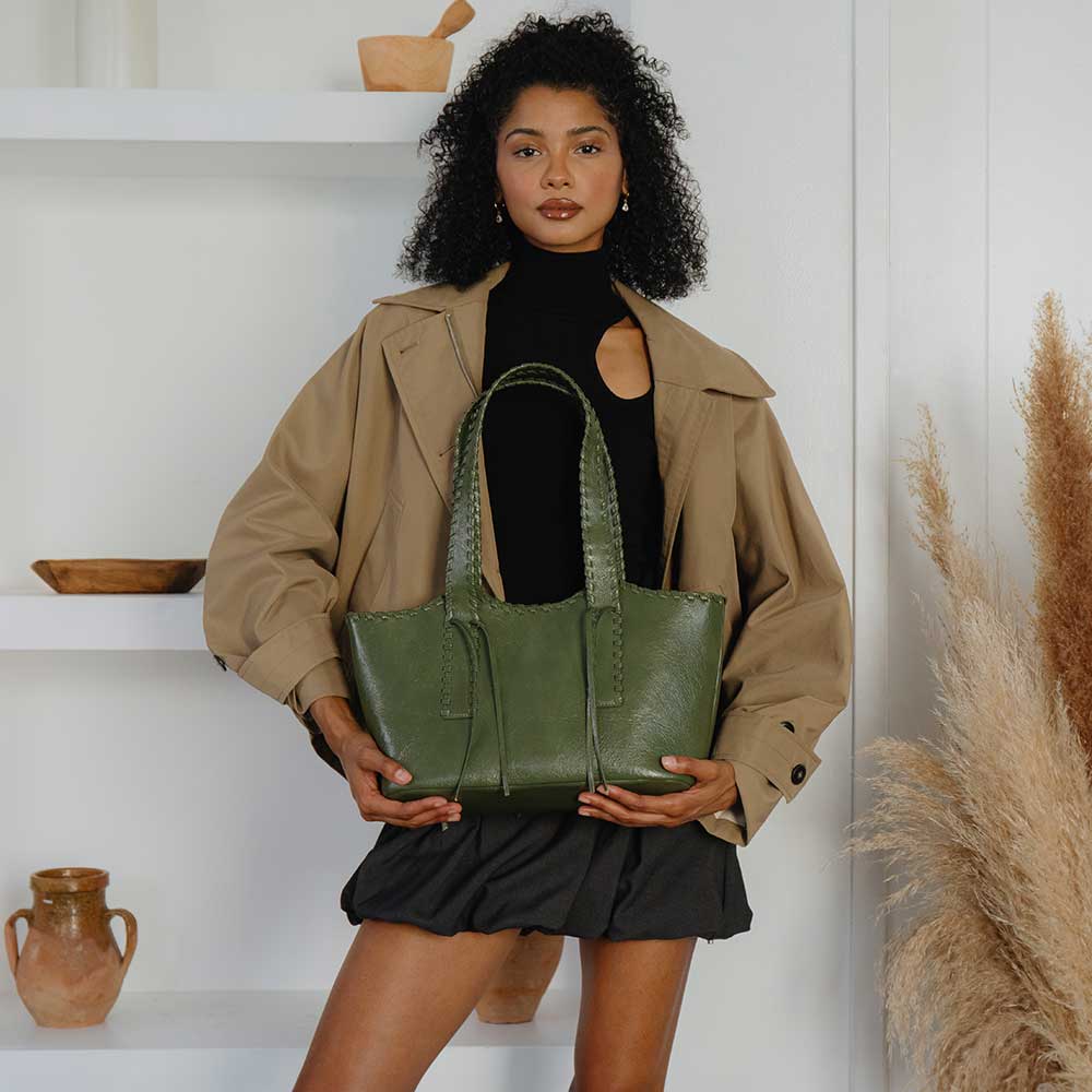 Phoebe Olive Recycled Vegan Shoulder Bag
