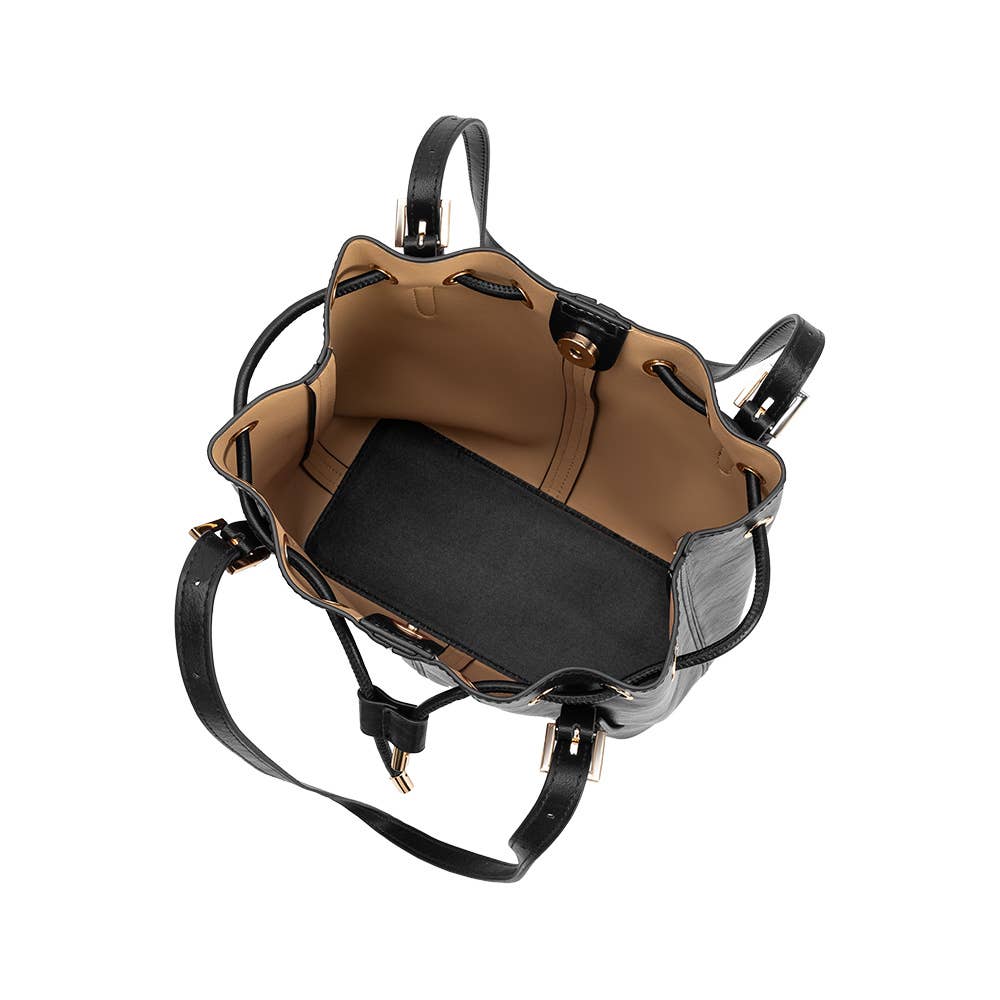 Sally Black Recycled Vegan Shoulder Bag