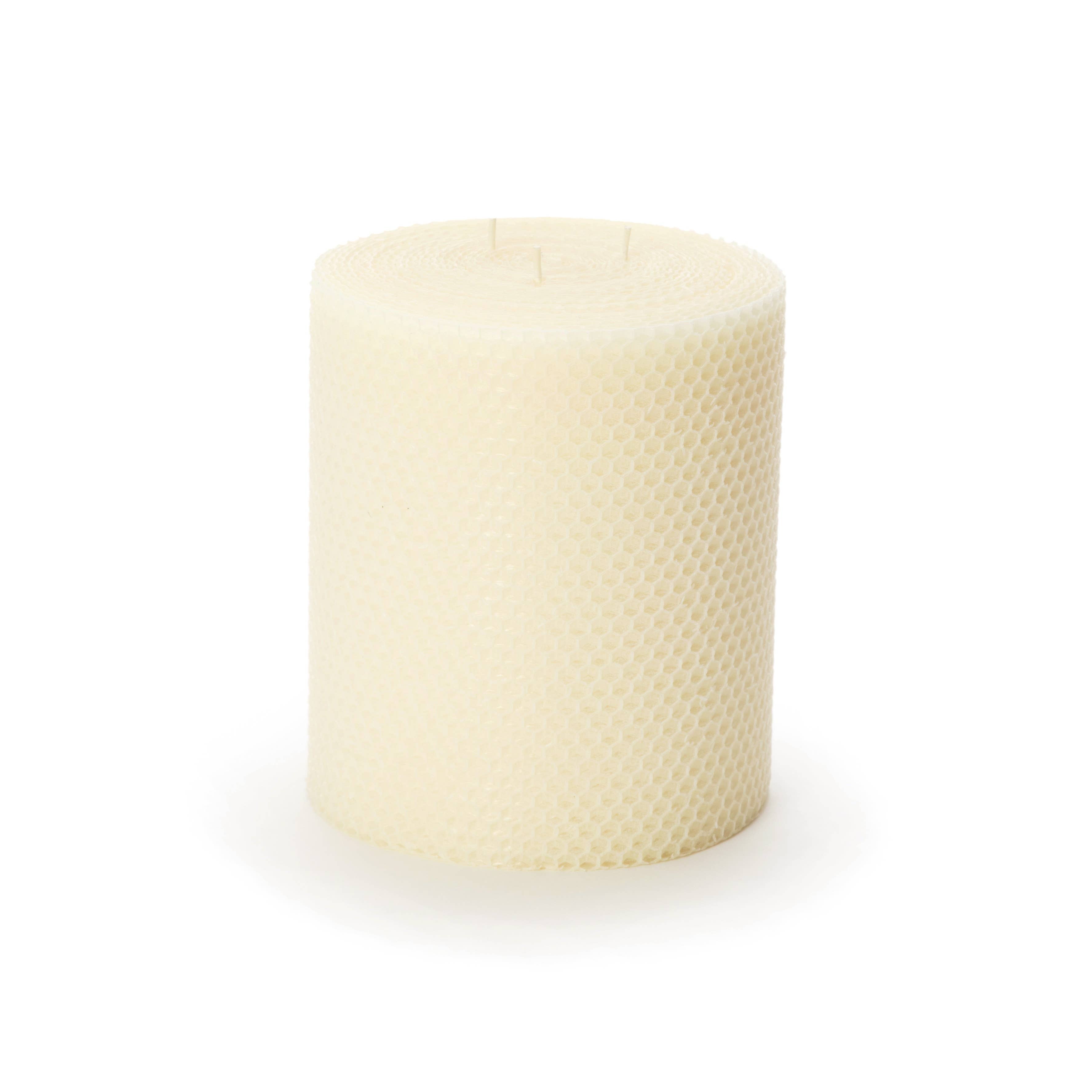 6" x 5" Triple Wick Hand Rolled Beeswax Pillar Candle