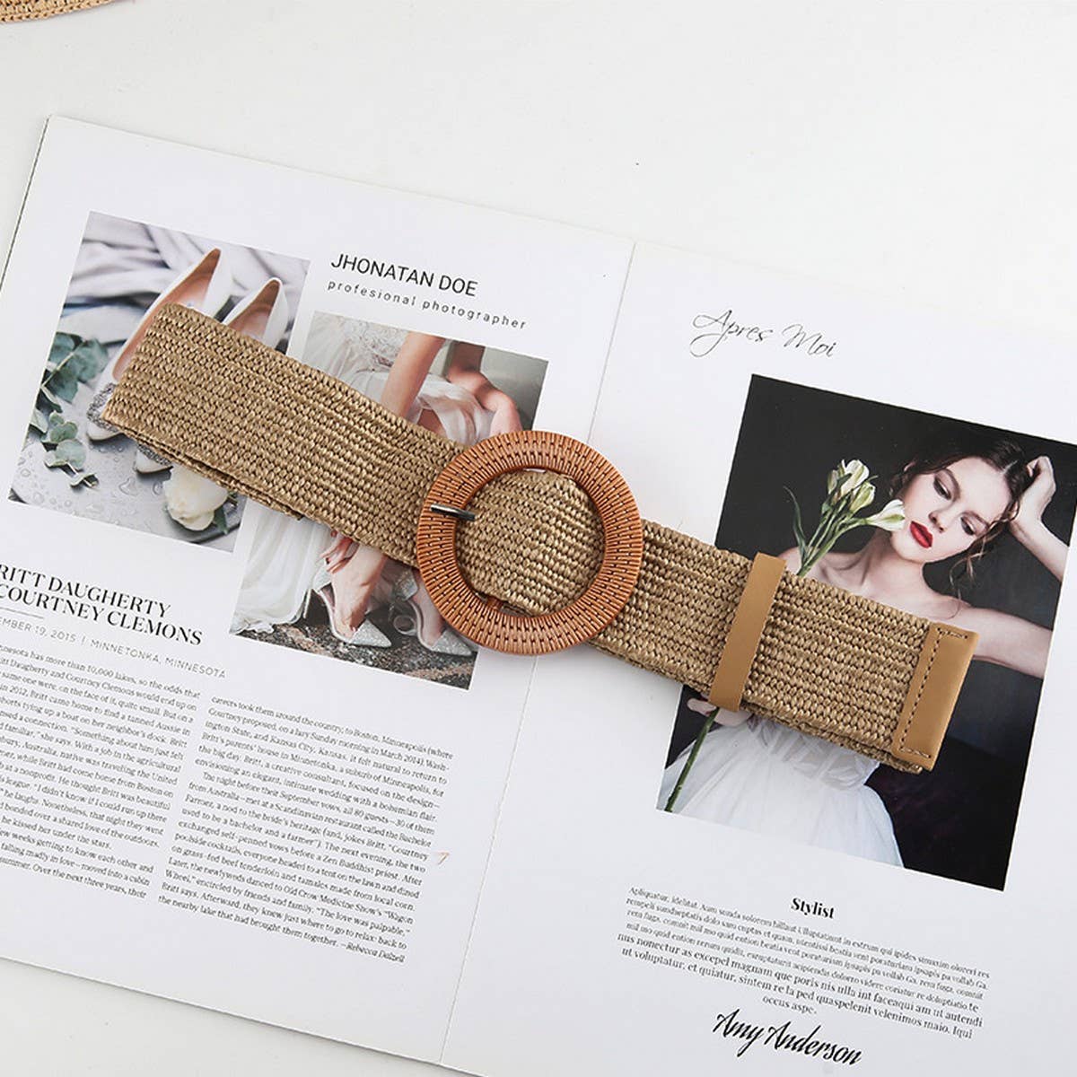 Braided Round Buckle Belt