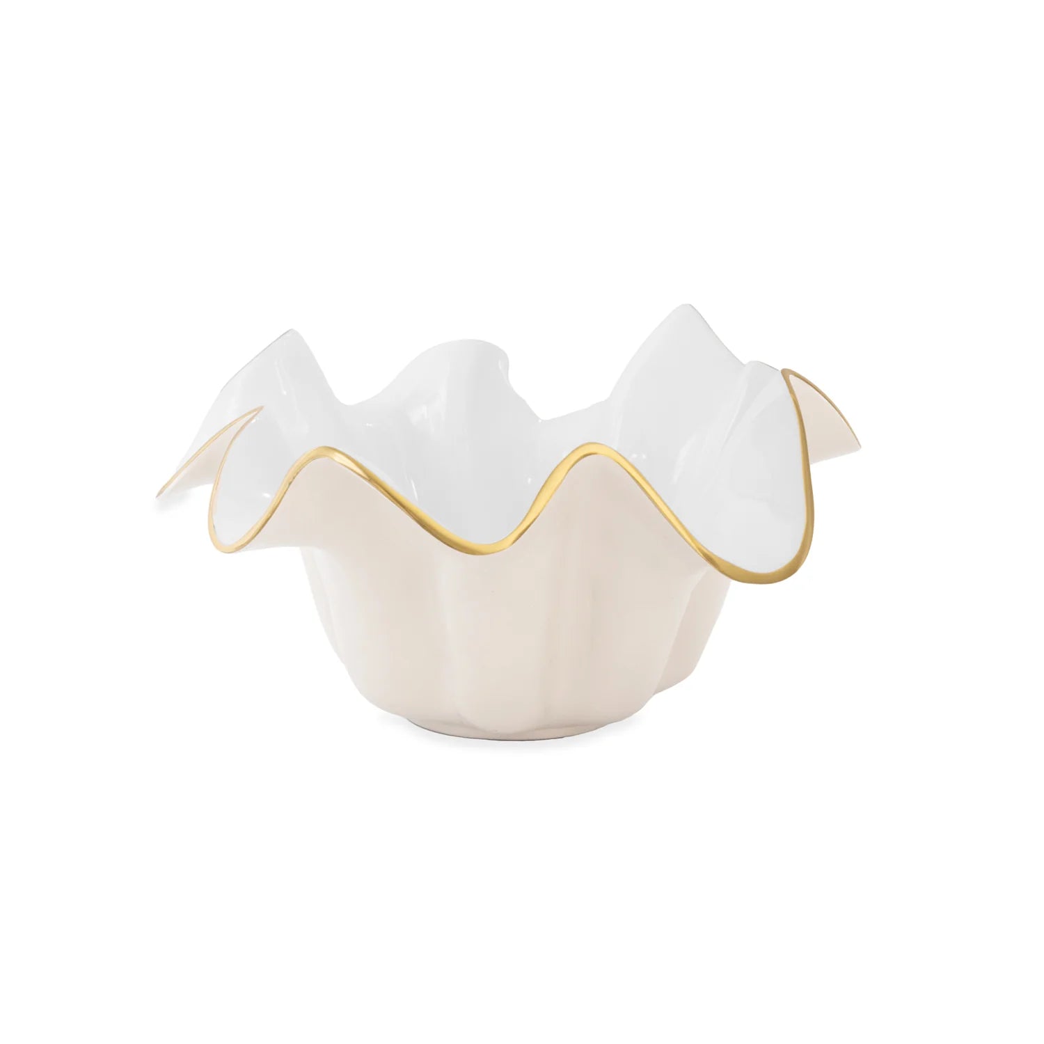ENCANTO Medium Medusa Bowl Cream and White