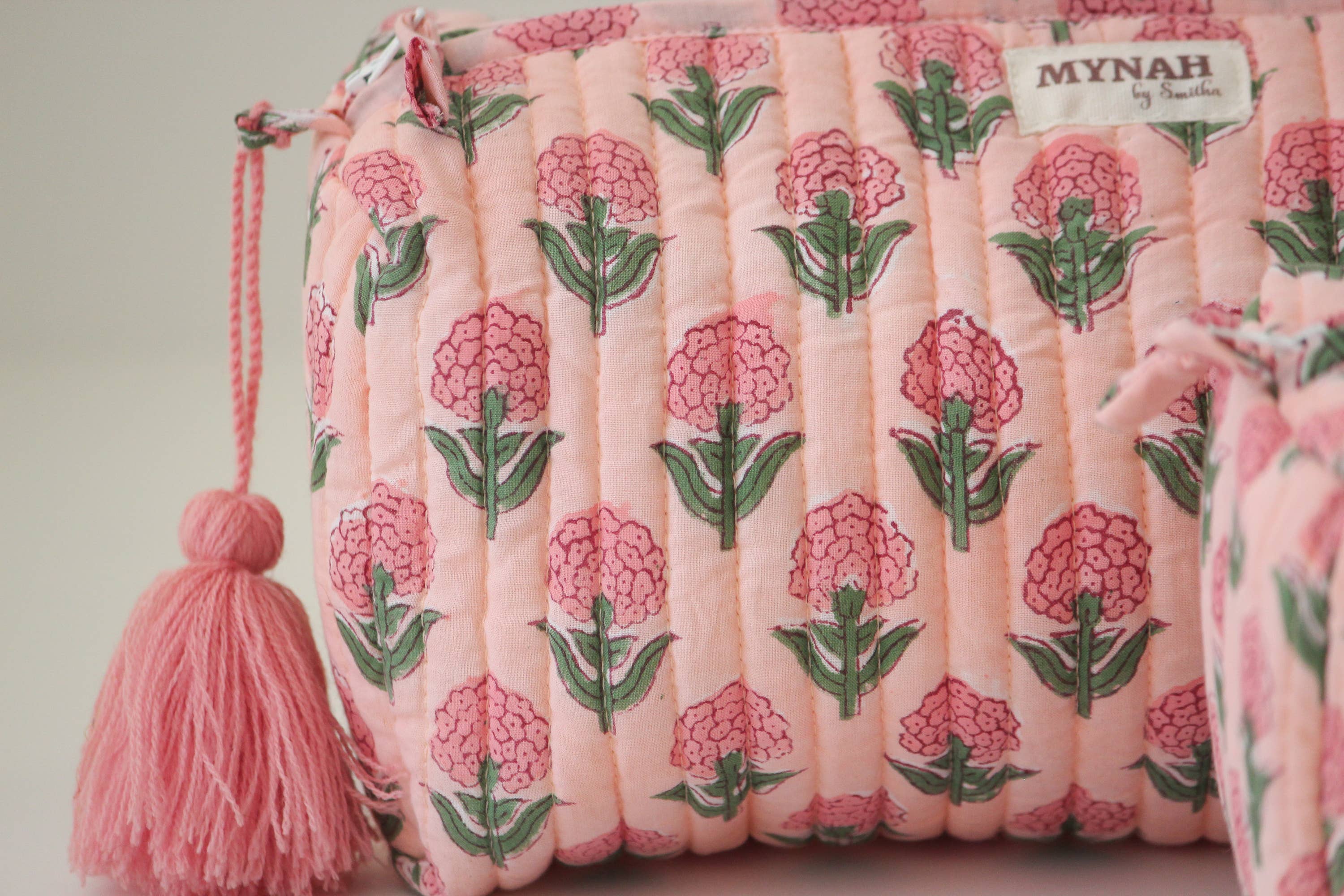 Blush marigold print travel/makeup/organizer/bag