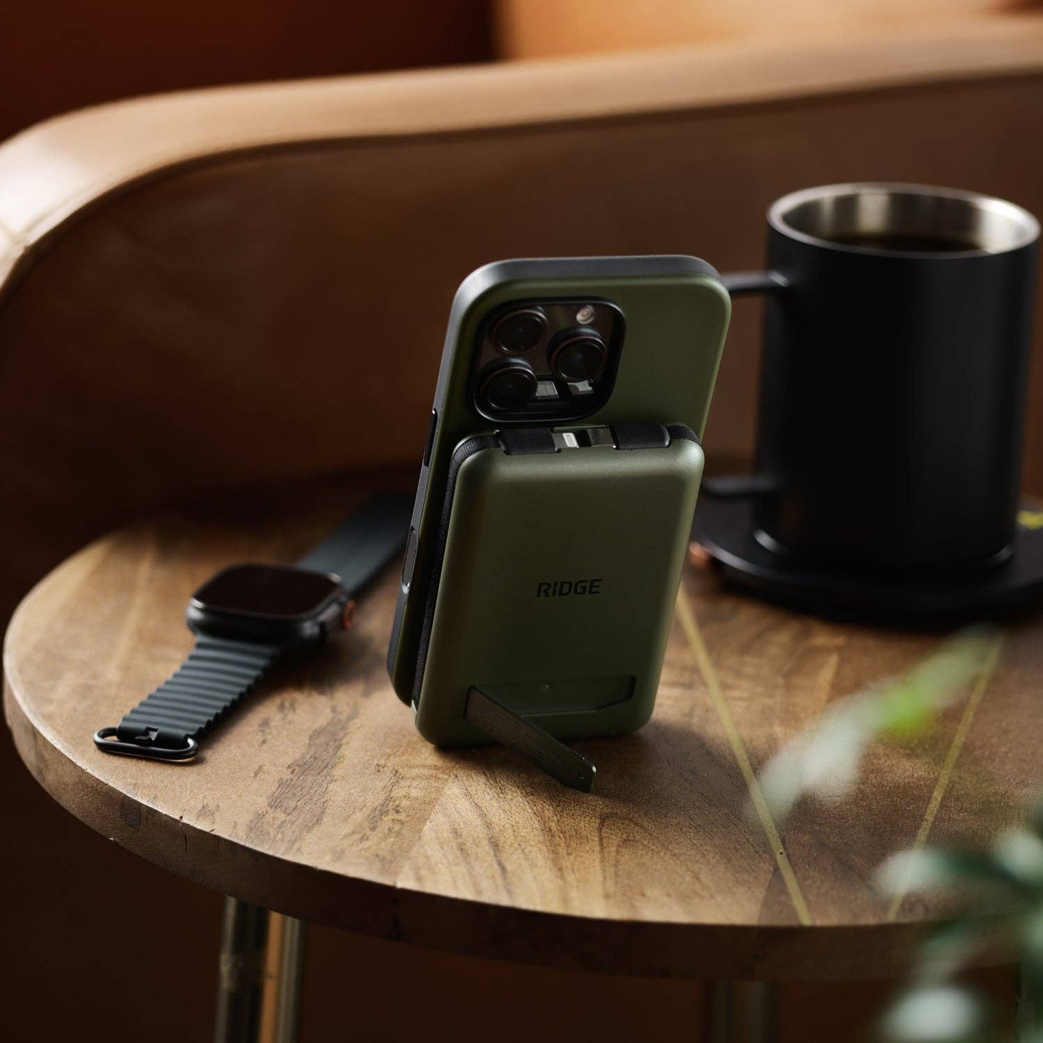 Ridge Power Bank - 10k mAh - Matte Olive