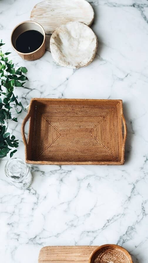 Rattan Rectangle Serving Tray