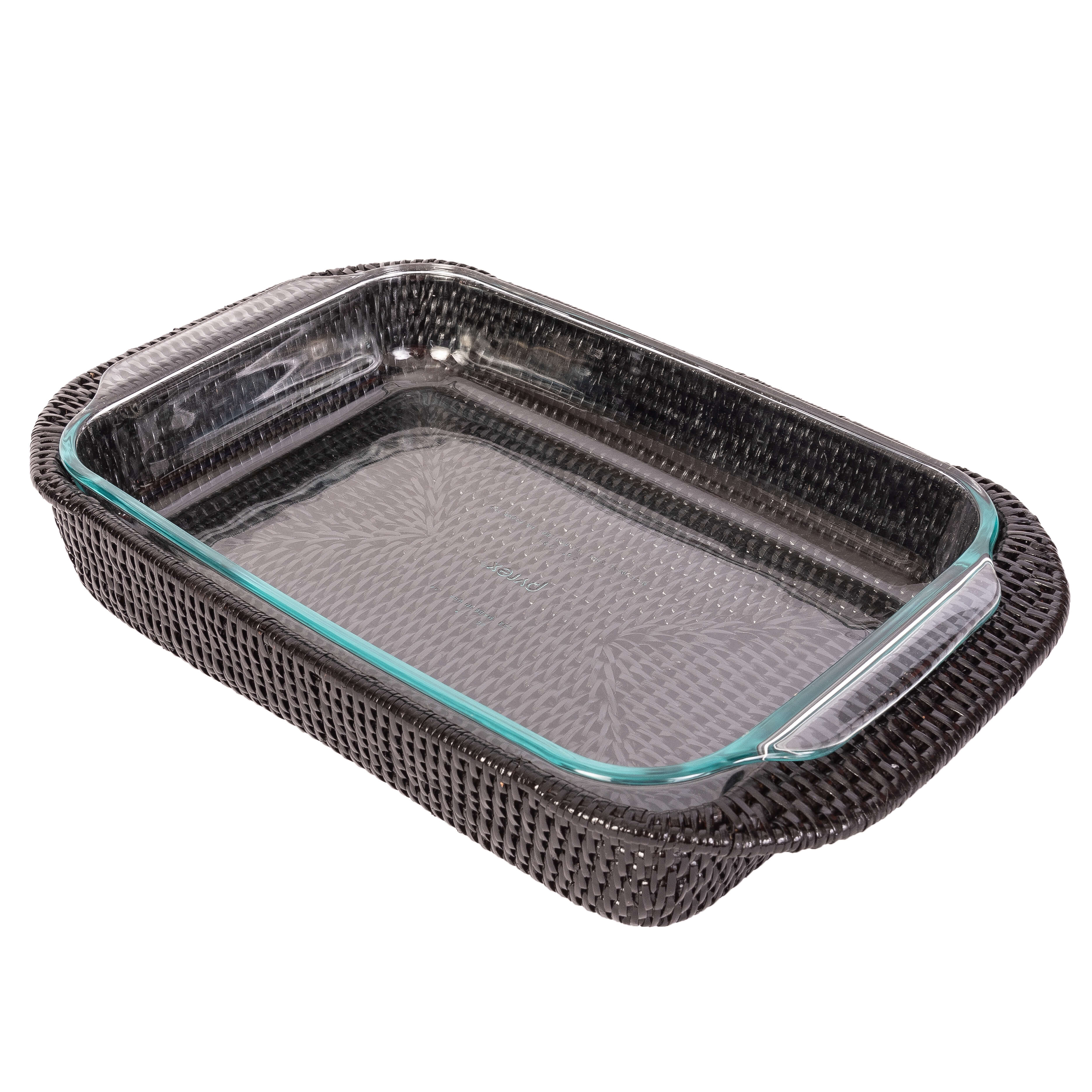 Artifacts Rattan™ Rectangular Baker Basket with Pyrex - 13"