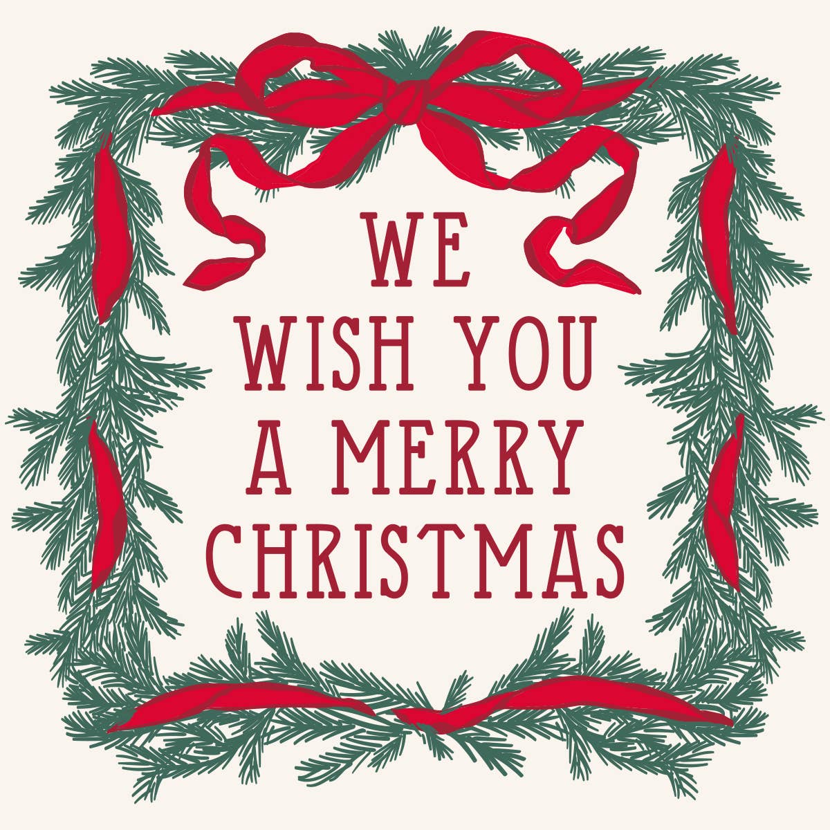 Christmas Cocktail Napkins | We Wish You