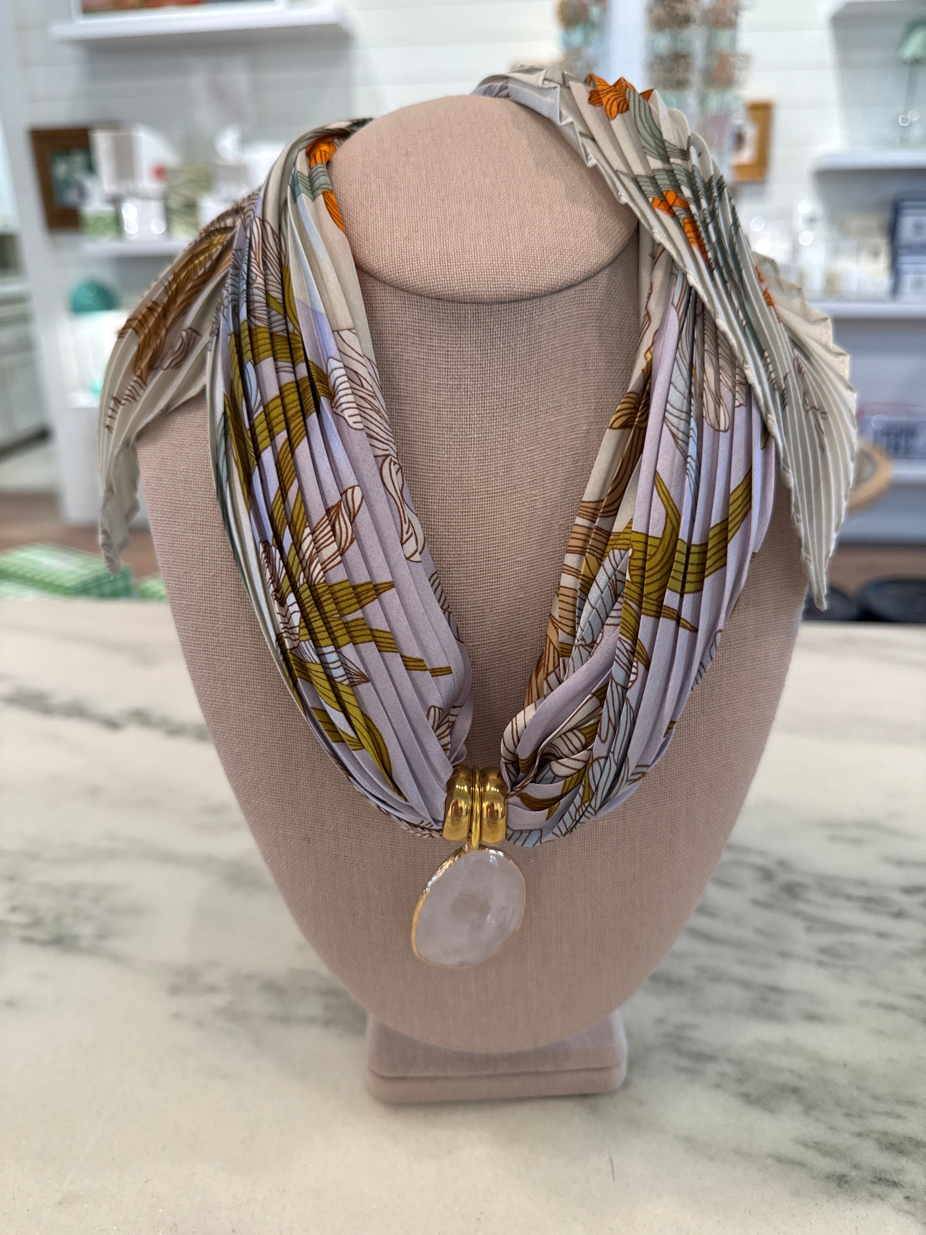 Charm Scarf Necklace