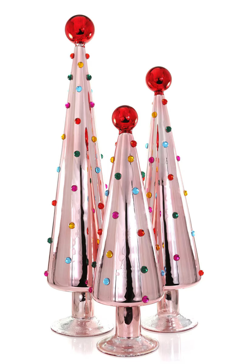 Decorated Dotted Trees- Pink