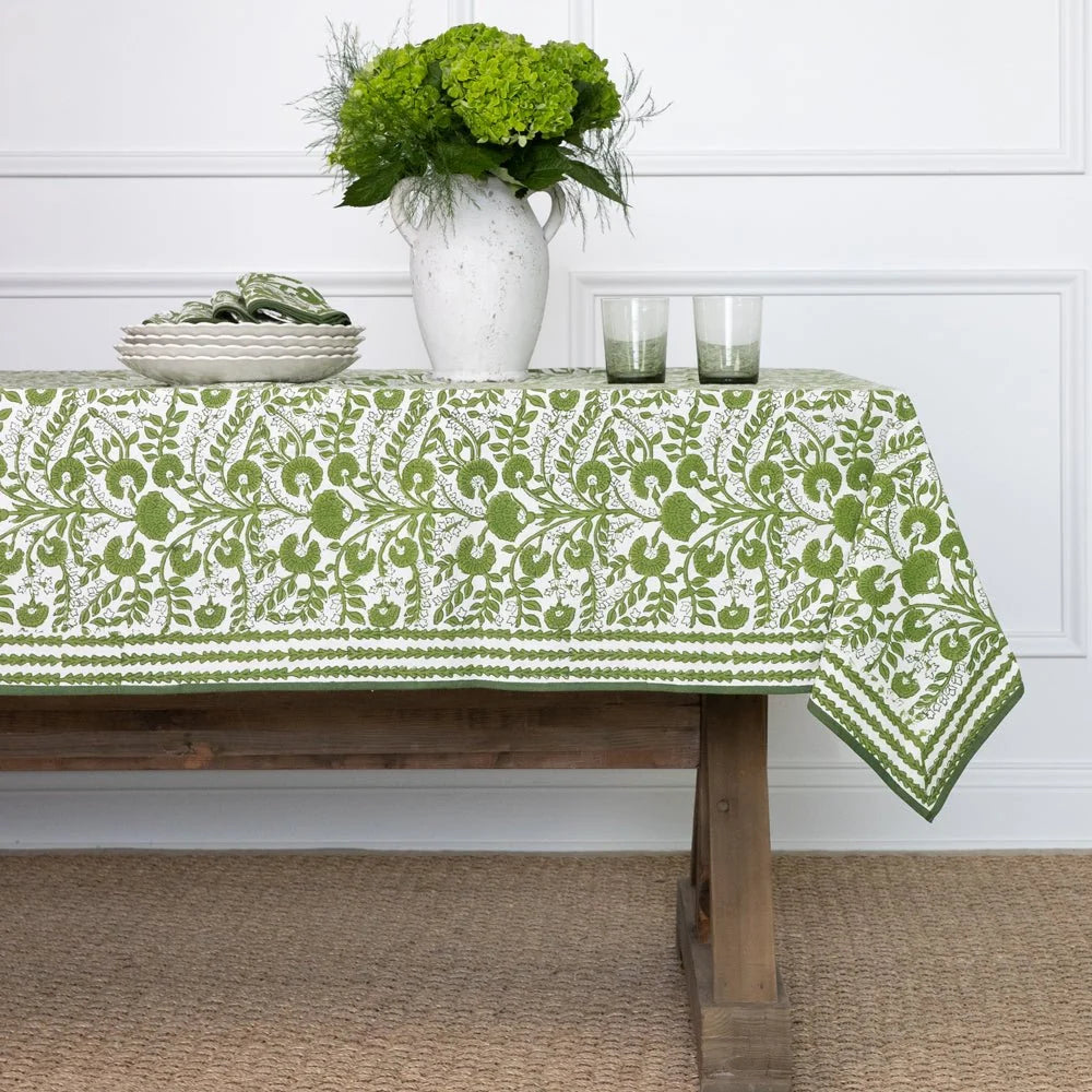 Cactus Flower (Lettuce Green) Tablecloth
