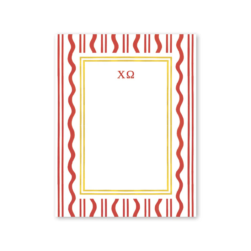 CHI OMEGA GREEK NOTEPAD