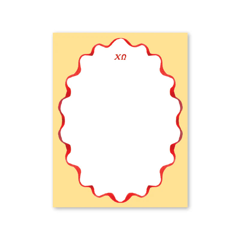 CHI OMEGA GREEK NOTEPAD