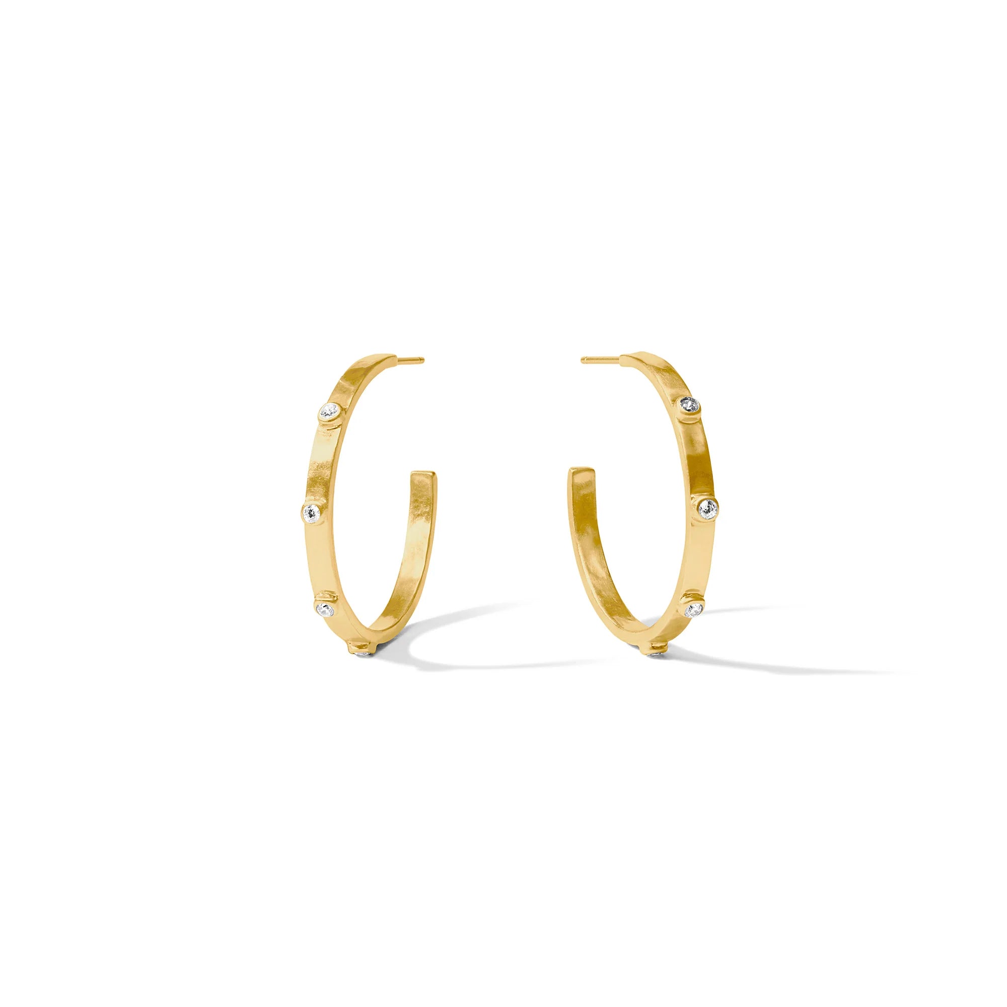 Crescent Stone Hoop (Cubic Zirconia)