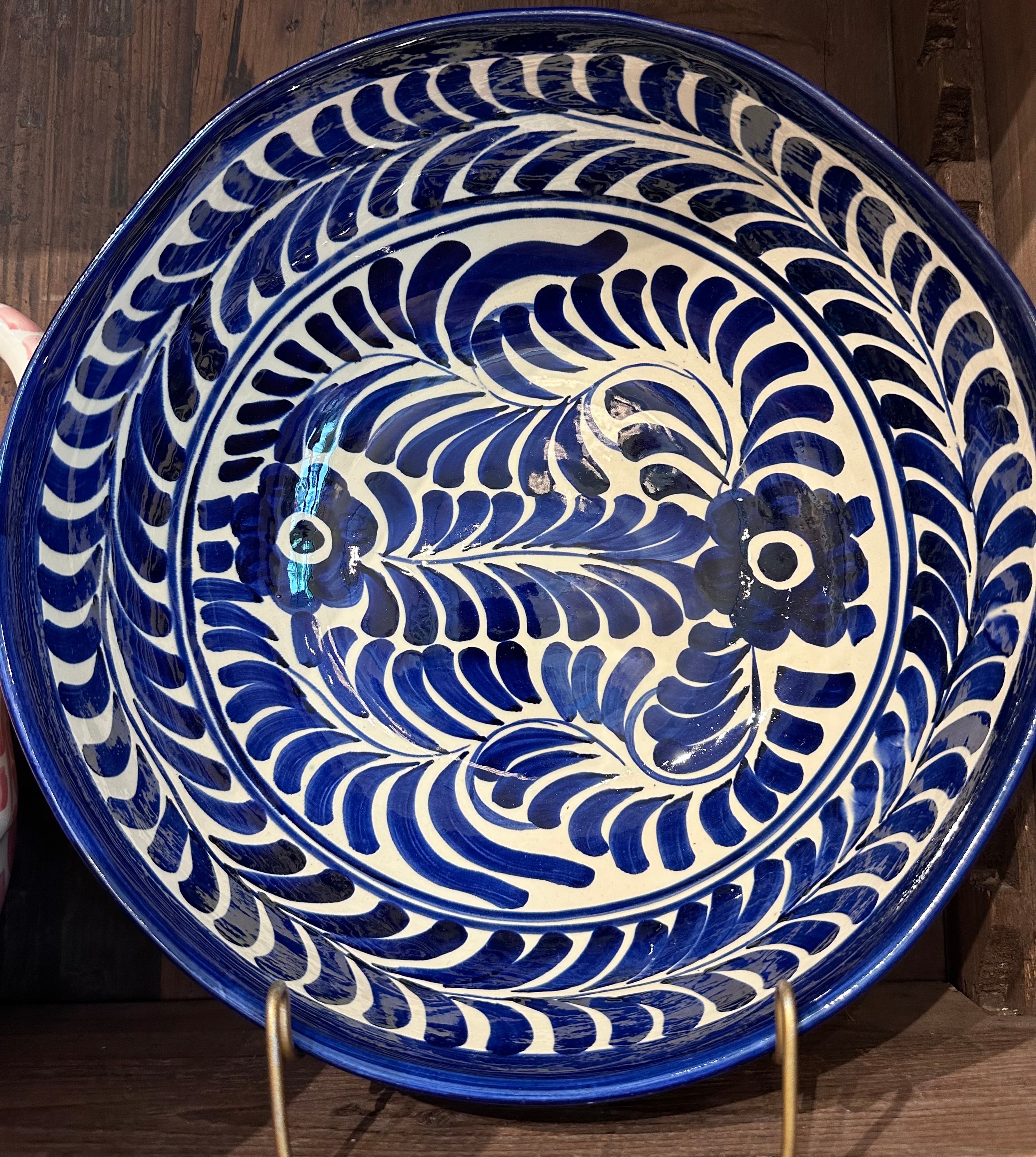 Helenita Large Blue and White Serving Bowl