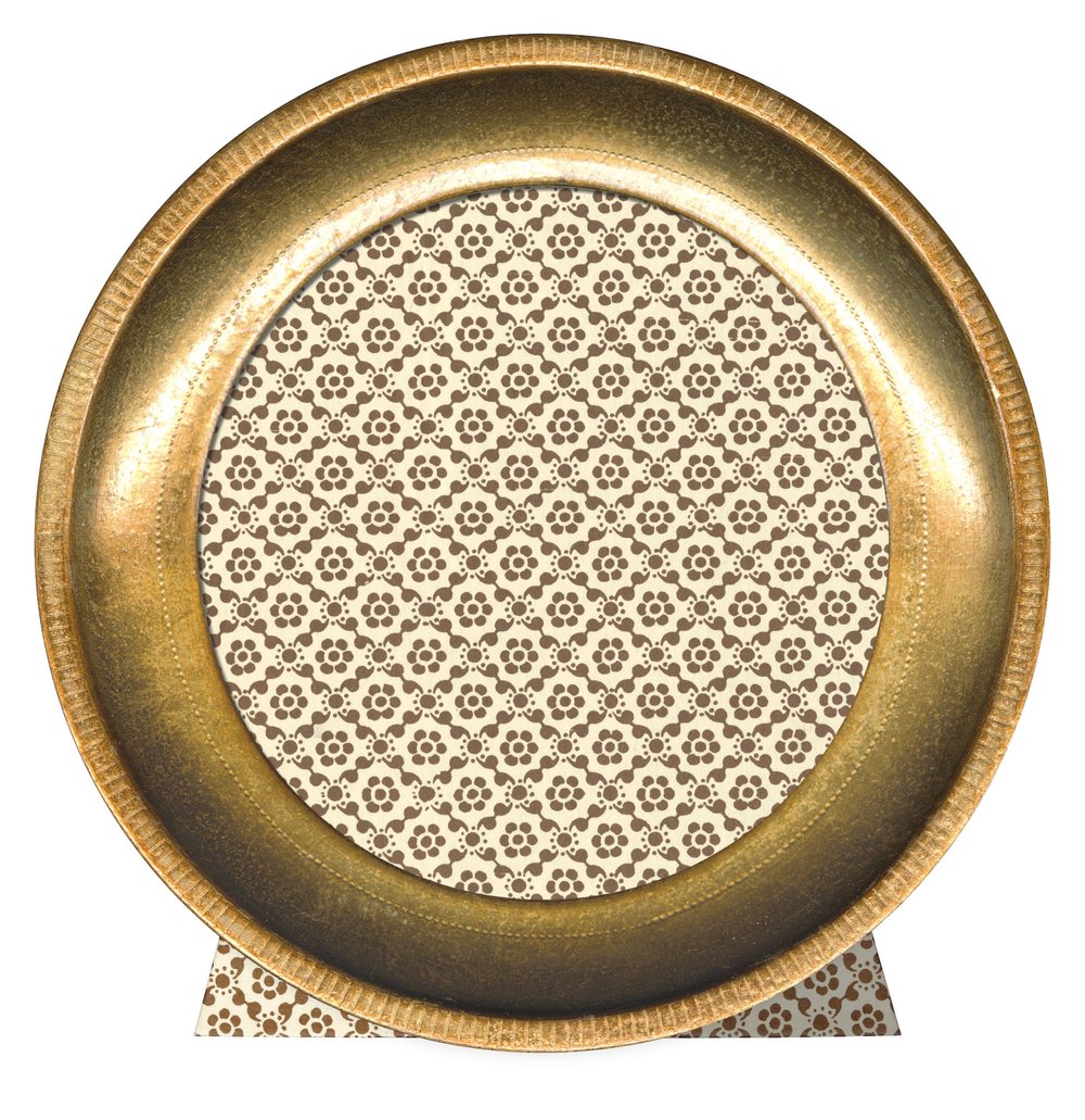 Round Gold Leaf Frame