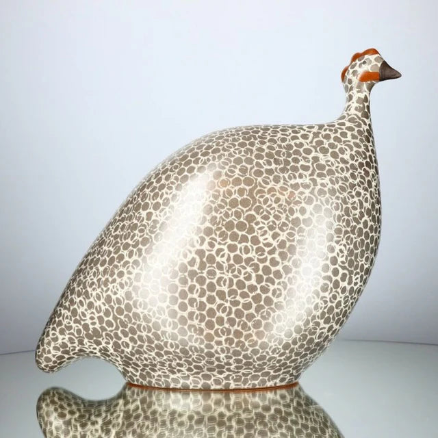 Matte Brown Spotted White Guinea Fowl